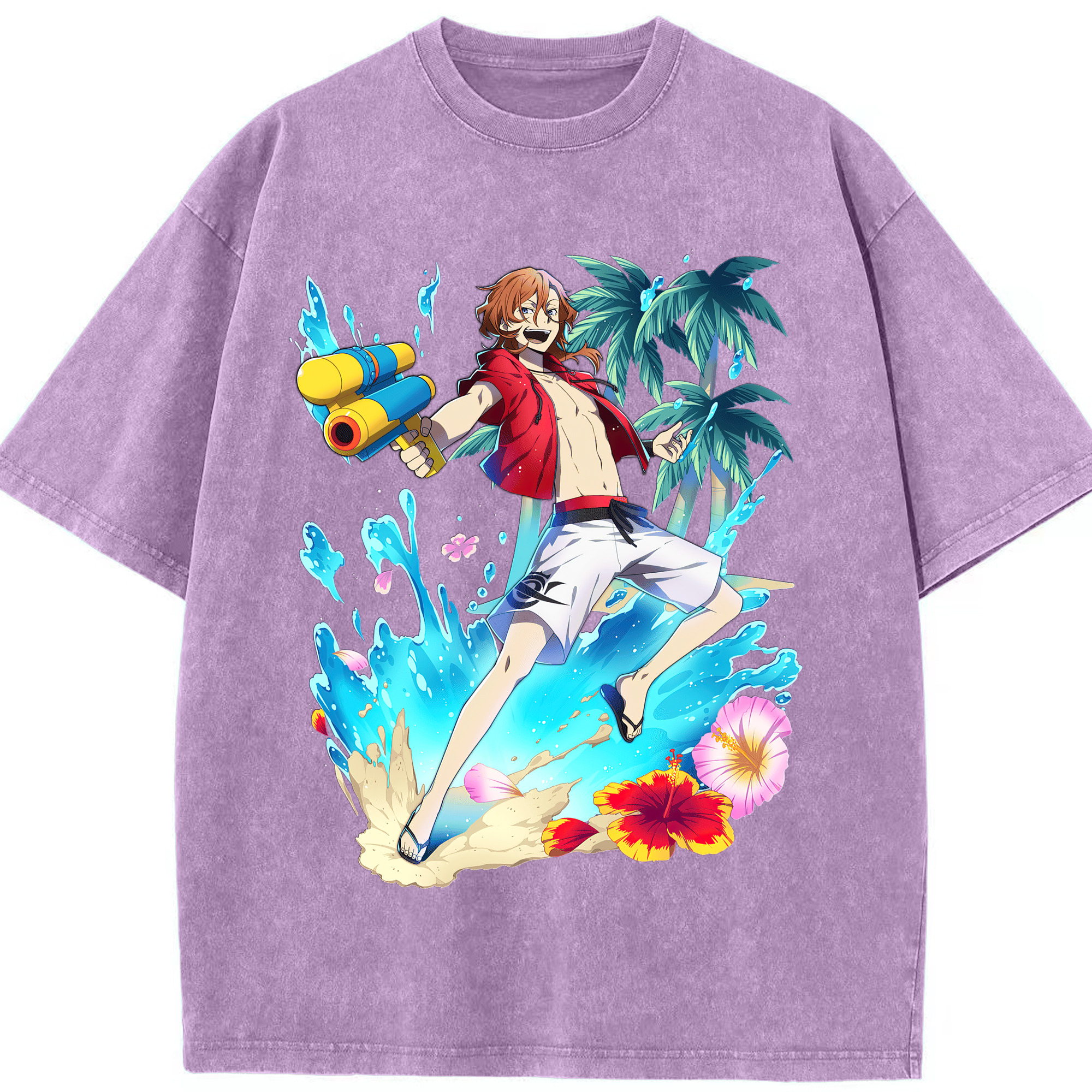 （画像用） 文豪ストレイドッグス Bungo Stray Dogs 綿100% ヴィンテージ風 半袖Tシャツ（フロントプリント）