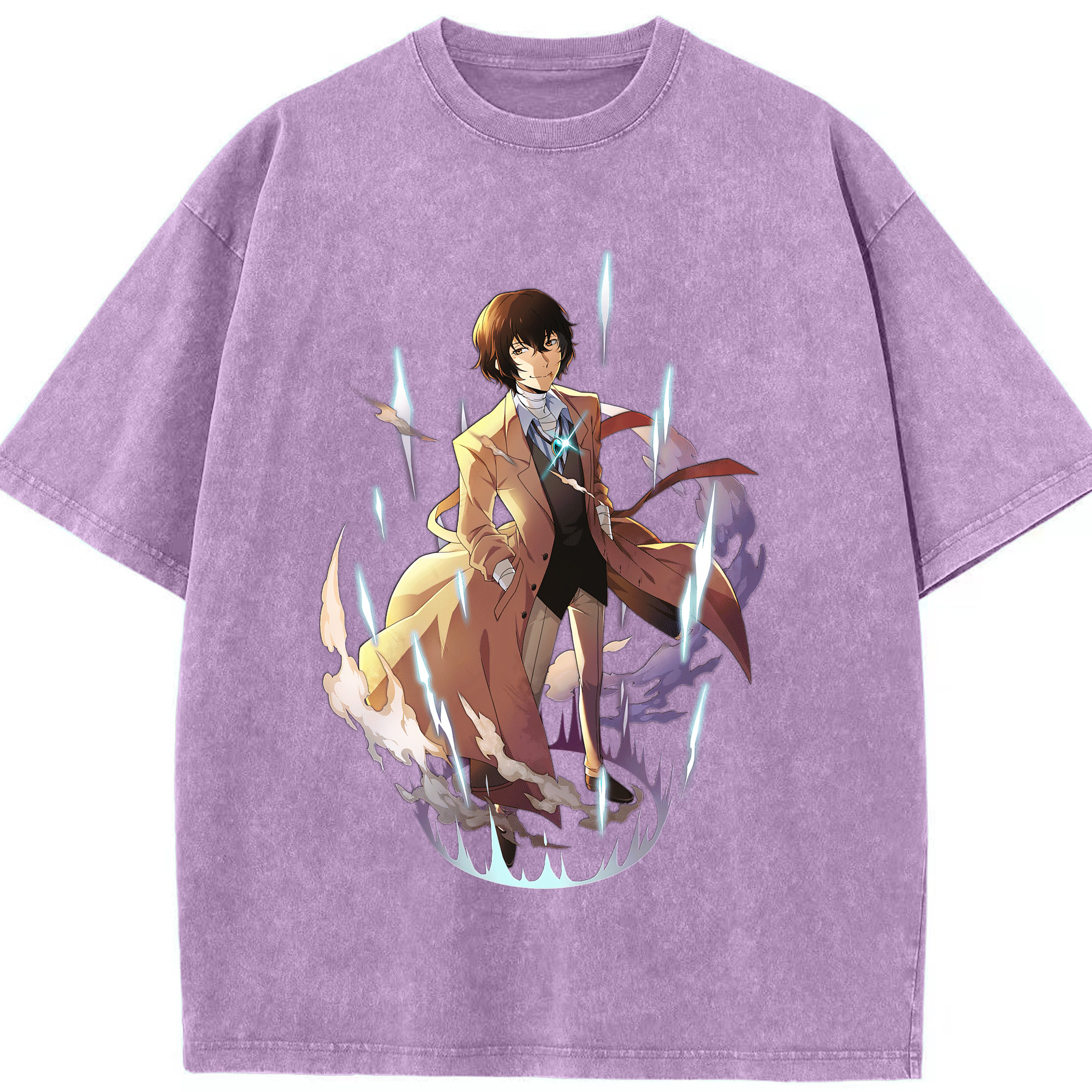 （画像用） 文豪ストレイドッグス Bungo Stray Dogs 綿100% ヴィンテージ風 半袖Tシャツ（フロントプリント）
