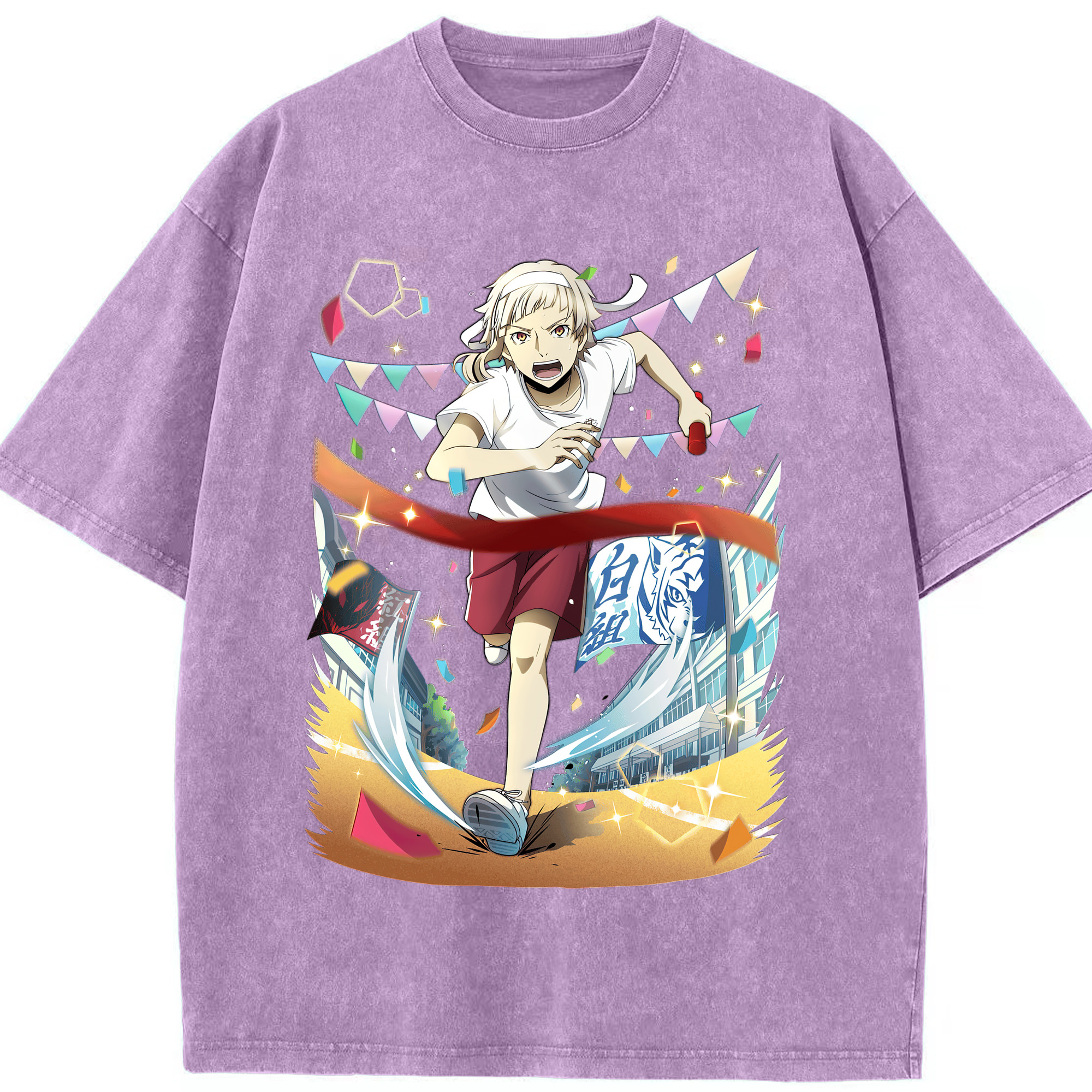 （画像用） 文豪ストレイドッグス Bungo Stray Dogs 綿100% ヴィンテージ風 半袖Tシャツ（フロントプリント）
