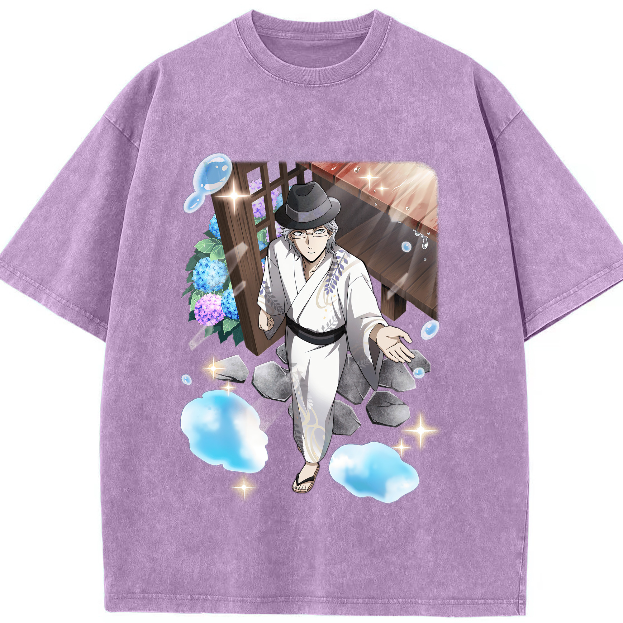 （画像用） 文豪ストレイドッグス Bungo Stray Dogs 綿100% ヴィンテージ風 半袖Tシャツ（フロントプリント）