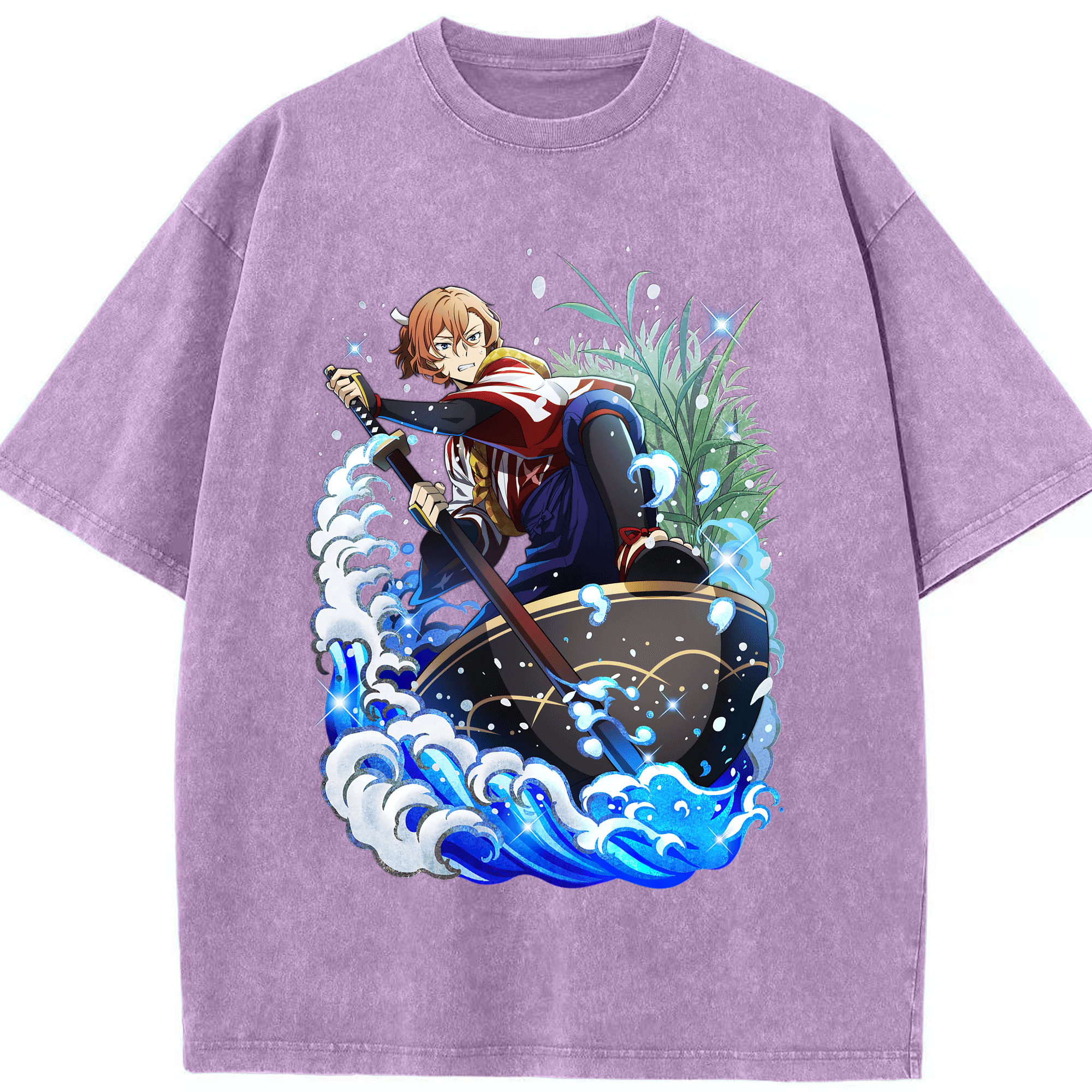 （画像用） 文豪ストレイドッグス Bungo Stray Dogs 綿100% ヴィンテージ風 半袖Tシャツ（フロントプリント）