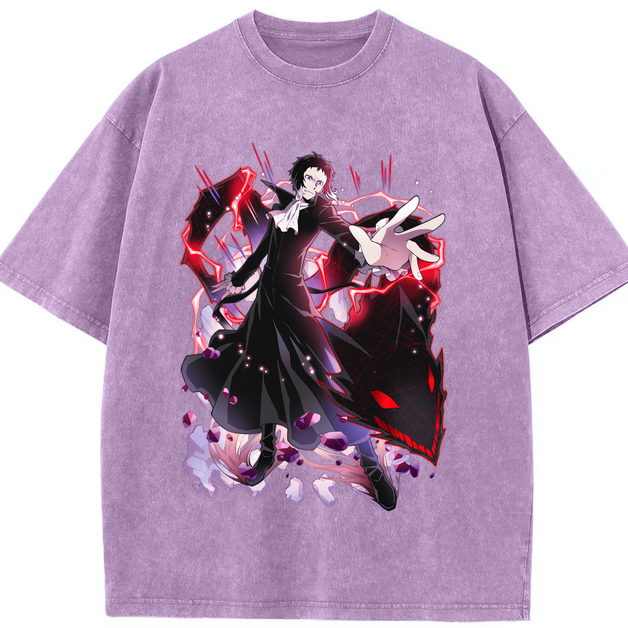 （画像用） 文豪ストレイドッグス Bungo Stray Dogs 綿100% ヴィンテージ風 半袖Tシャツ（フロントプリント）