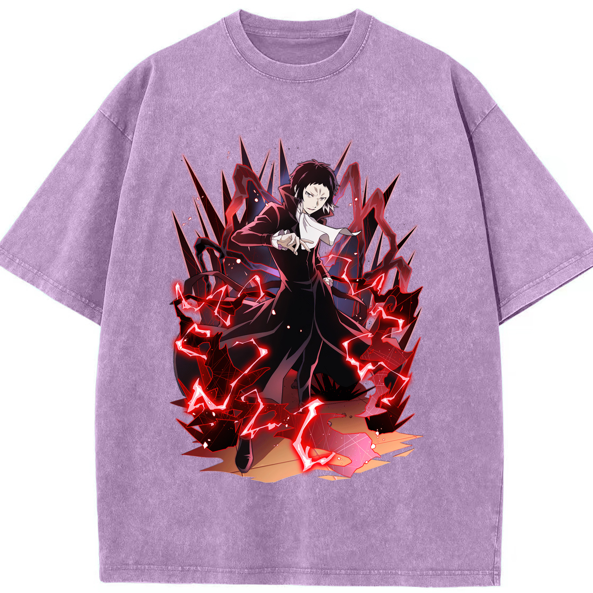 （画像用） 文豪ストレイドッグス Bungo Stray Dogs 綿100% ヴィンテージ風 半袖Tシャツ（フロントプリント）