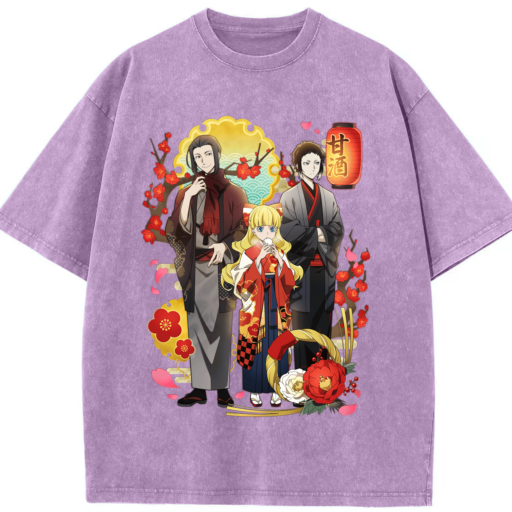 （画像用） 文豪ストレイドッグス Bungo Stray Dogs 綿100% ヴィンテージ風 半袖Tシャツ（フロントプリント）