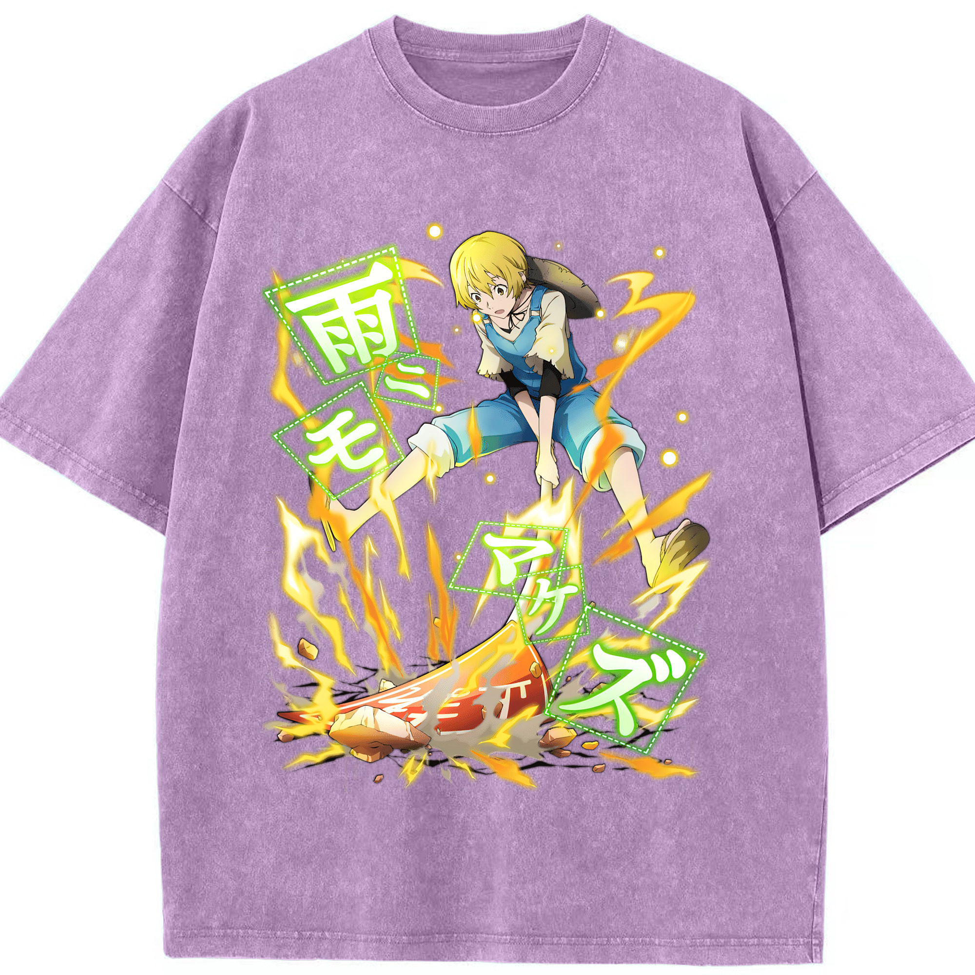 （画像用） 文豪ストレイドッグス Bungo Stray Dogs 綿100% ヴィンテージ風 半袖Tシャツ（フロントプリント）