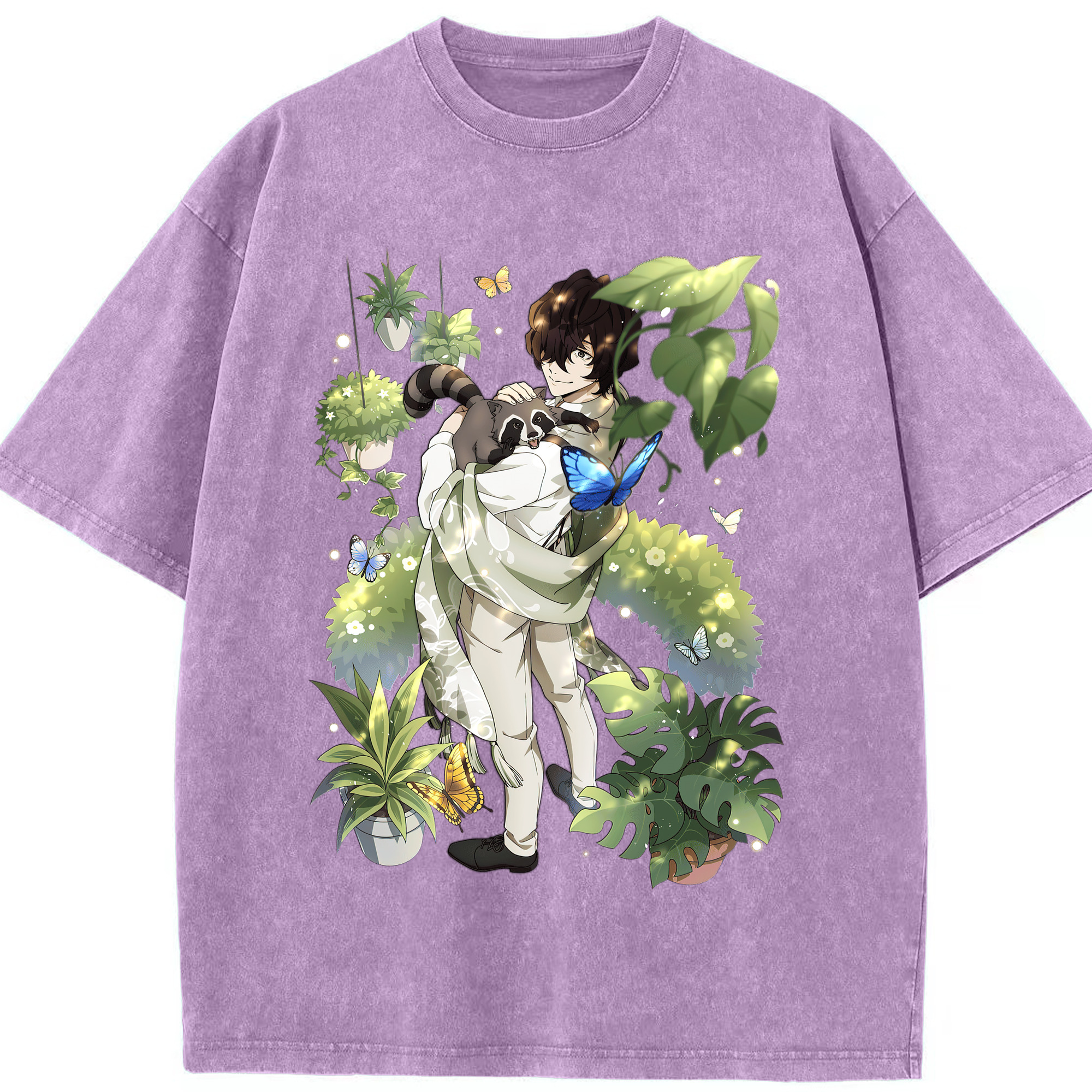 （画像用） 文豪ストレイドッグス Bungo Stray Dogs 綿100% ヴィンテージ風 半袖Tシャツ（フロントプリント）
