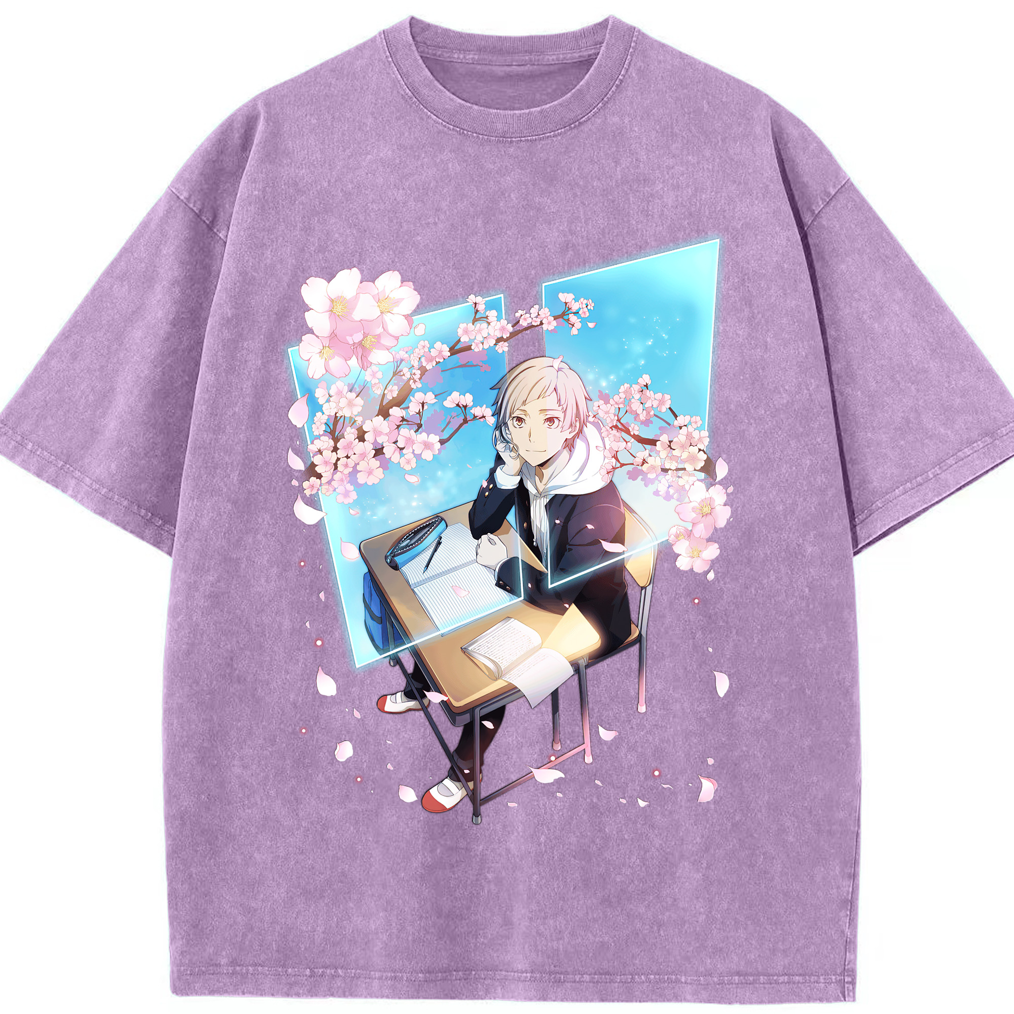 （画像用） 文豪ストレイドッグス Bungo Stray Dogs 綿100% ヴィンテージ風 半袖Tシャツ（フロントプリント）