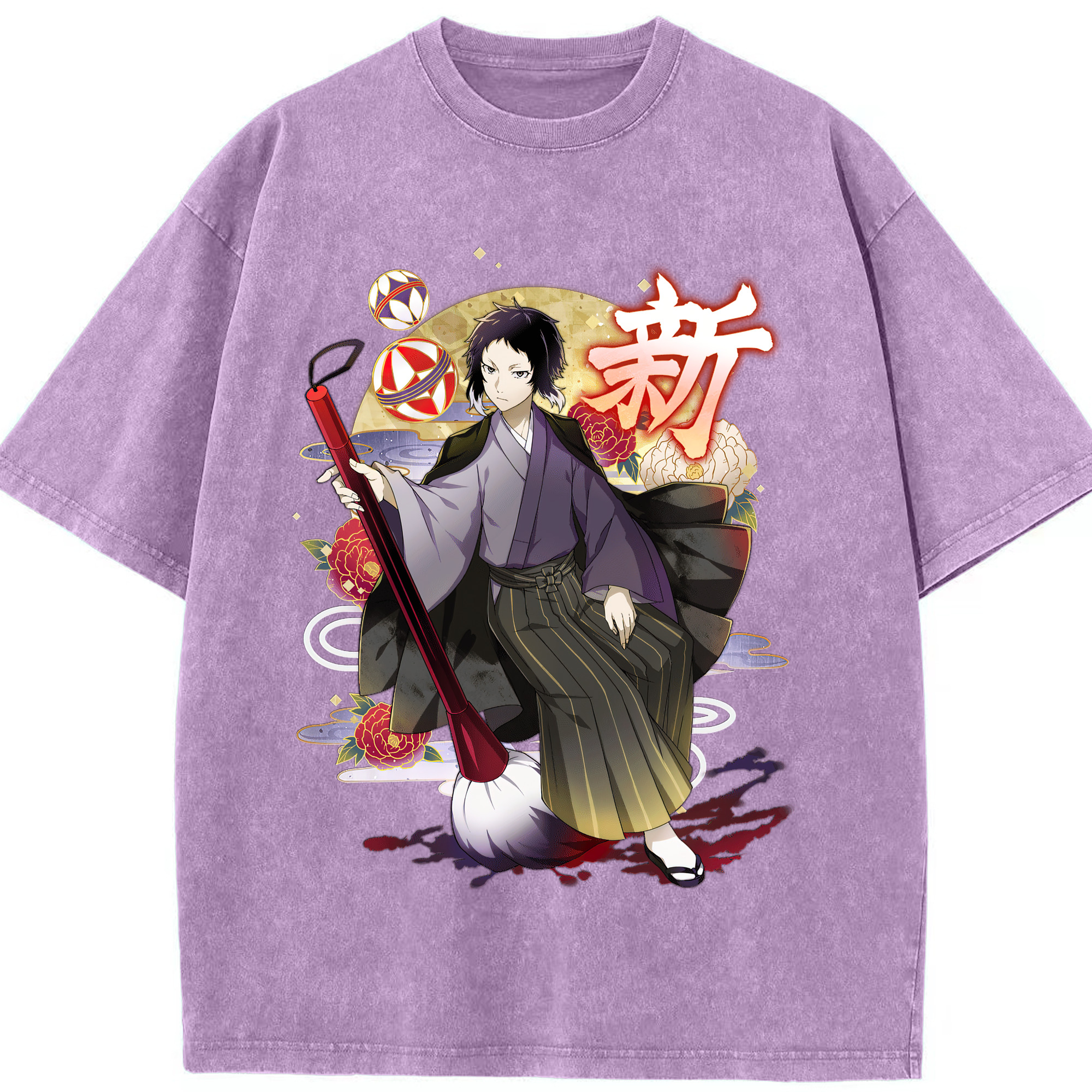 （画像用） 文豪ストレイドッグス Bungo Stray Dogs 綿100% ヴィンテージ風 半袖Tシャツ（フロントプリント）