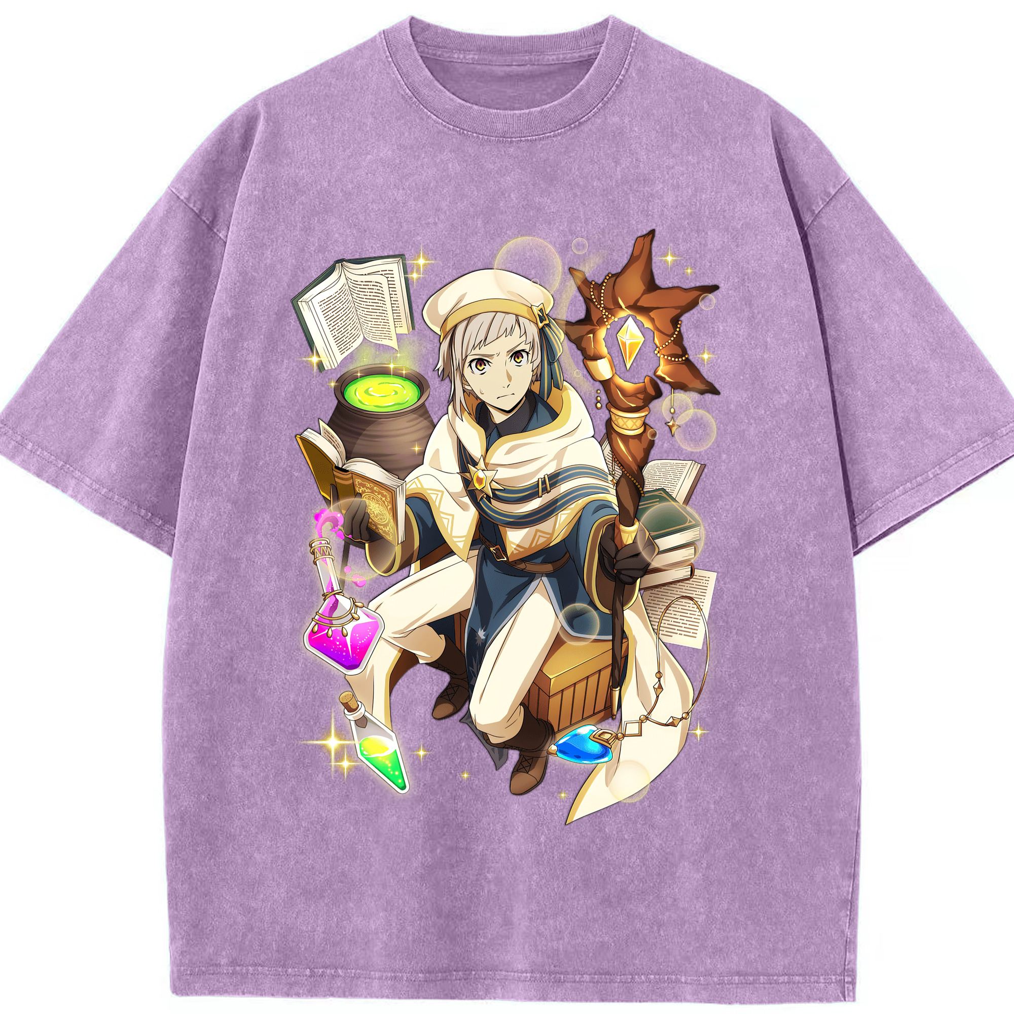 （画像用） 文豪ストレイドッグス Bungo Stray Dogs 綿100% ヴィンテージ風 半袖Tシャツ（フロントプリント）