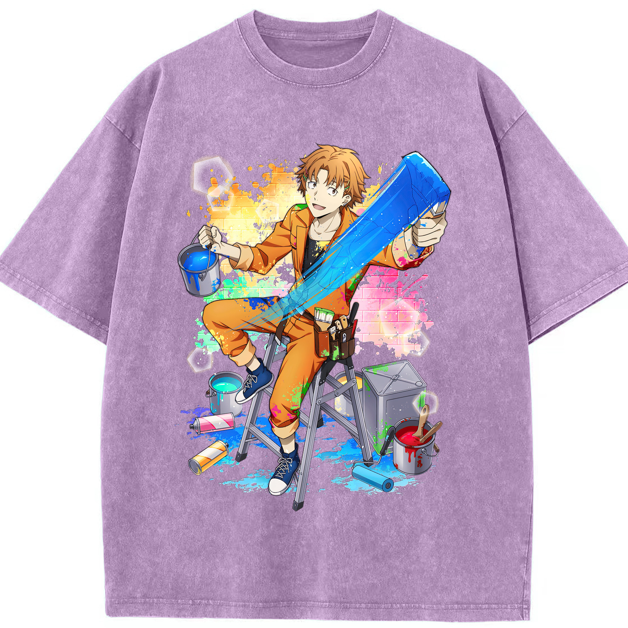（画像用） 文豪ストレイドッグス Bungo Stray Dogs 綿100% ヴィンテージ風 半袖Tシャツ（フロントプリント）