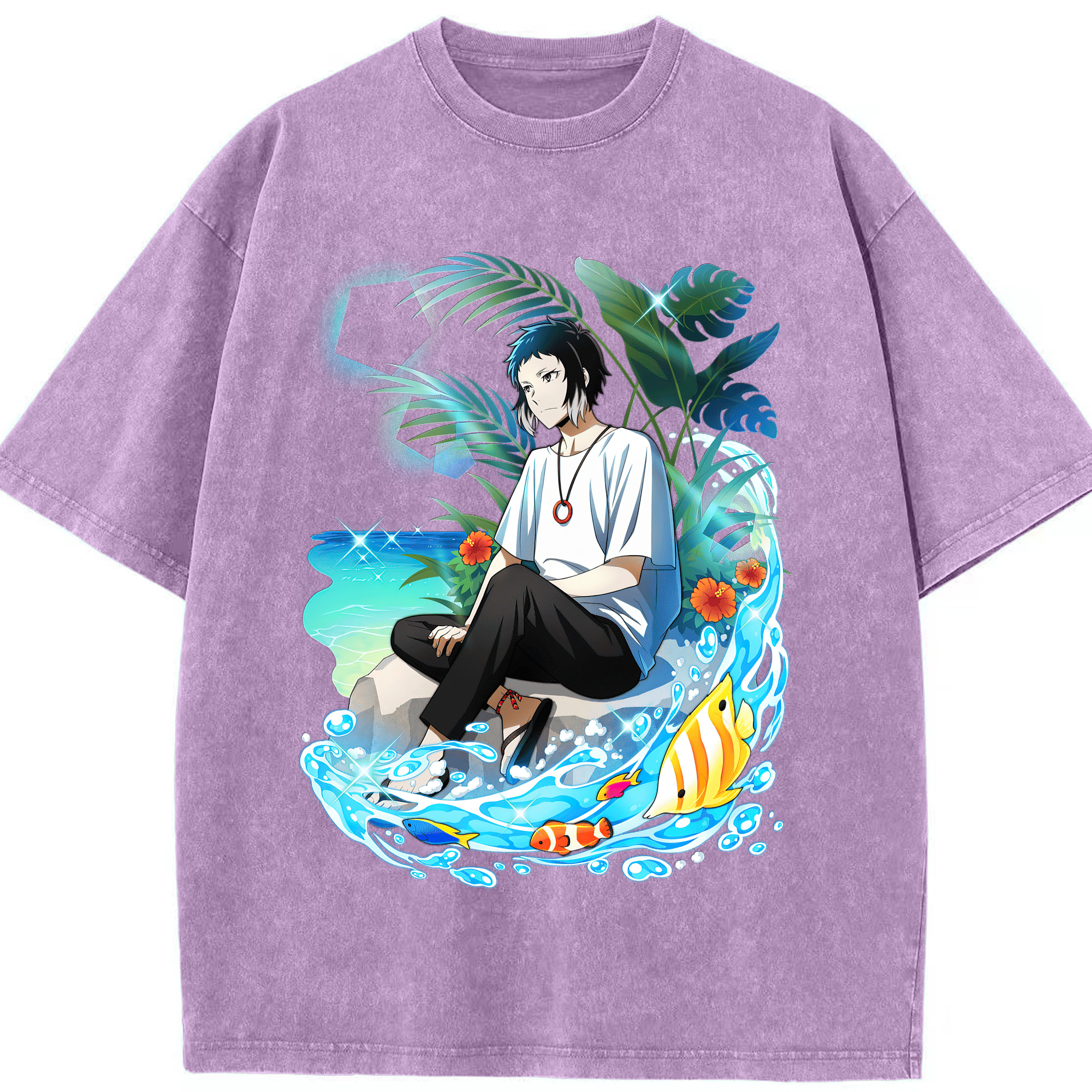 （画像用） 文豪ストレイドッグス Bungo Stray Dogs 綿100% ヴィンテージ風 半袖Tシャツ（フロントプリント）