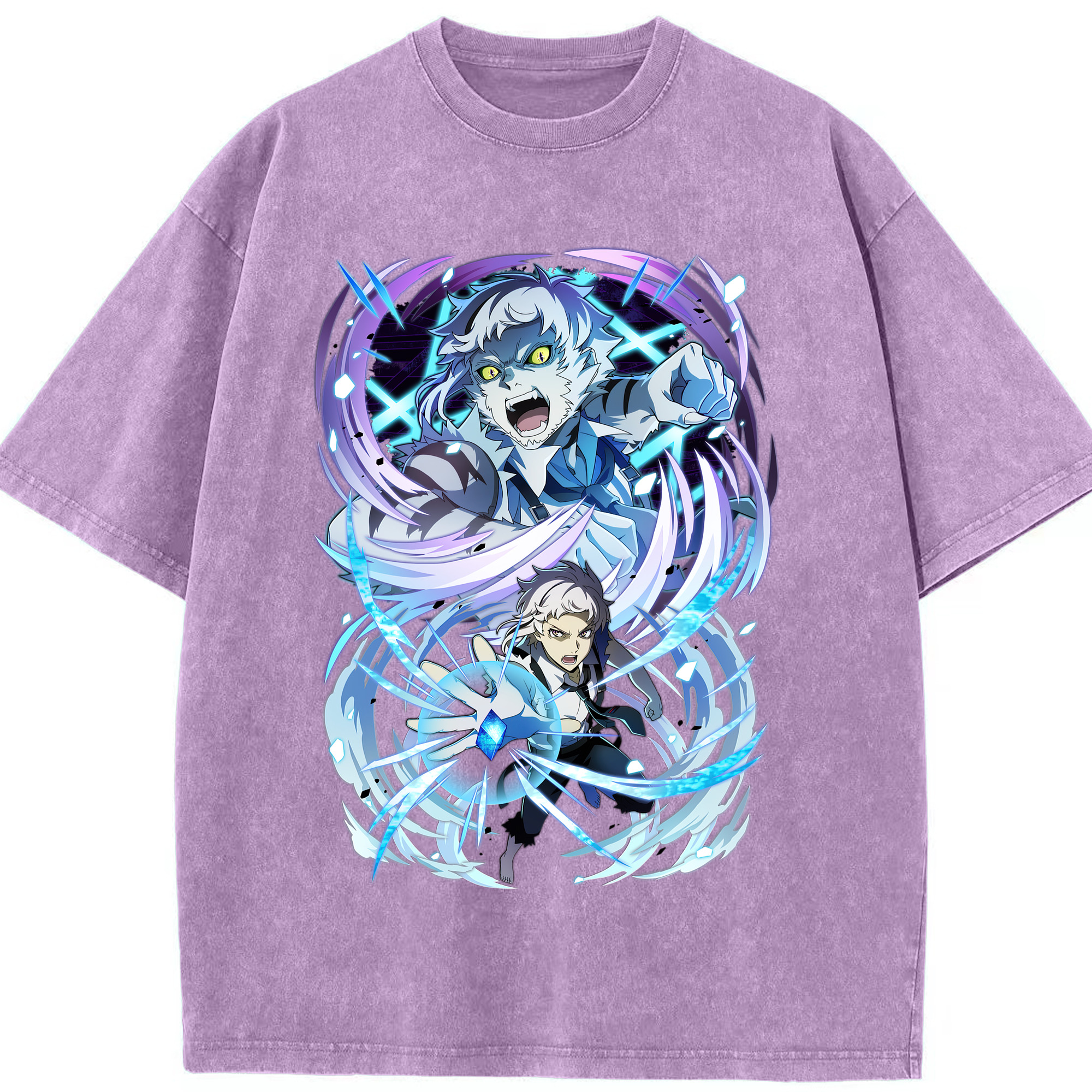 （画像用） 文豪ストレイドッグス Bungo Stray Dogs 綿100% ヴィンテージ風 半袖Tシャツ（フロントプリント）