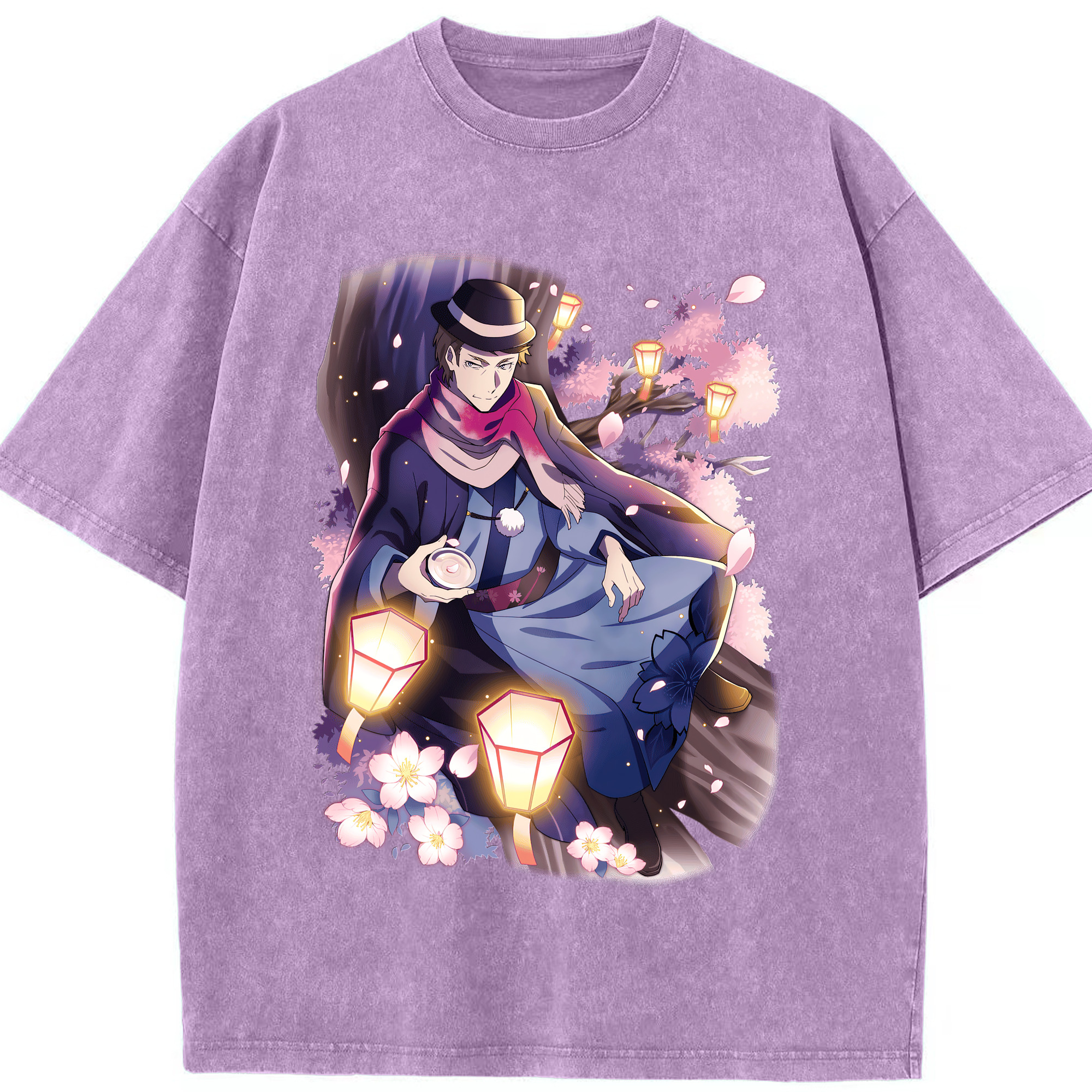 （画像用） 文豪ストレイドッグス Bungo Stray Dogs 綿100% ヴィンテージ風 半袖Tシャツ（フロントプリント）