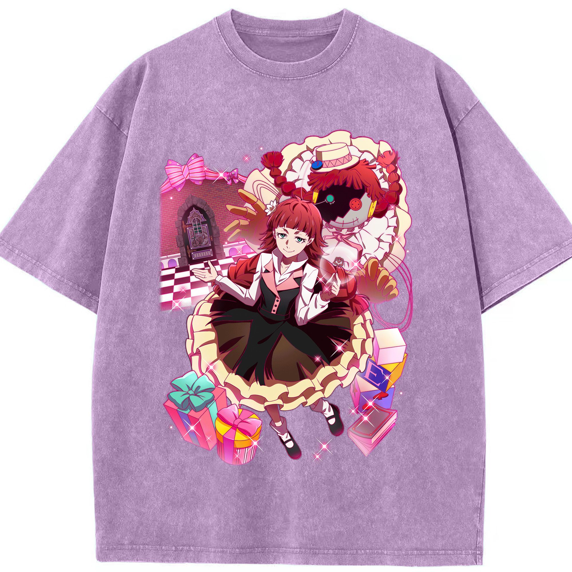 （画像用） 文豪ストレイドッグス Bungo Stray Dogs 綿100% ヴィンテージ風 半袖Tシャツ（フロントプリント）