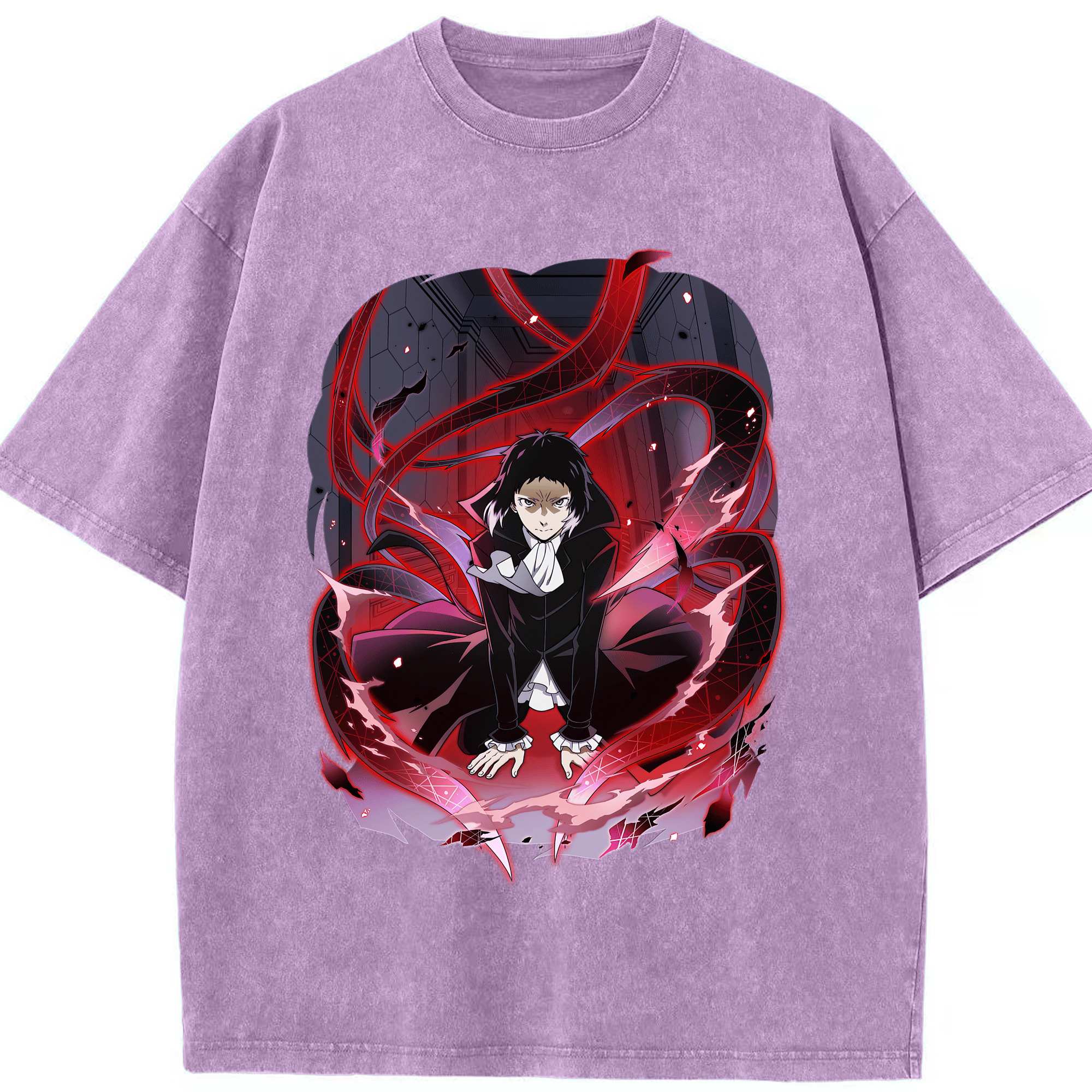 （画像用） 文豪ストレイドッグス Bungo Stray Dogs 綿100% ヴィンテージ風 半袖Tシャツ（フロントプリント）