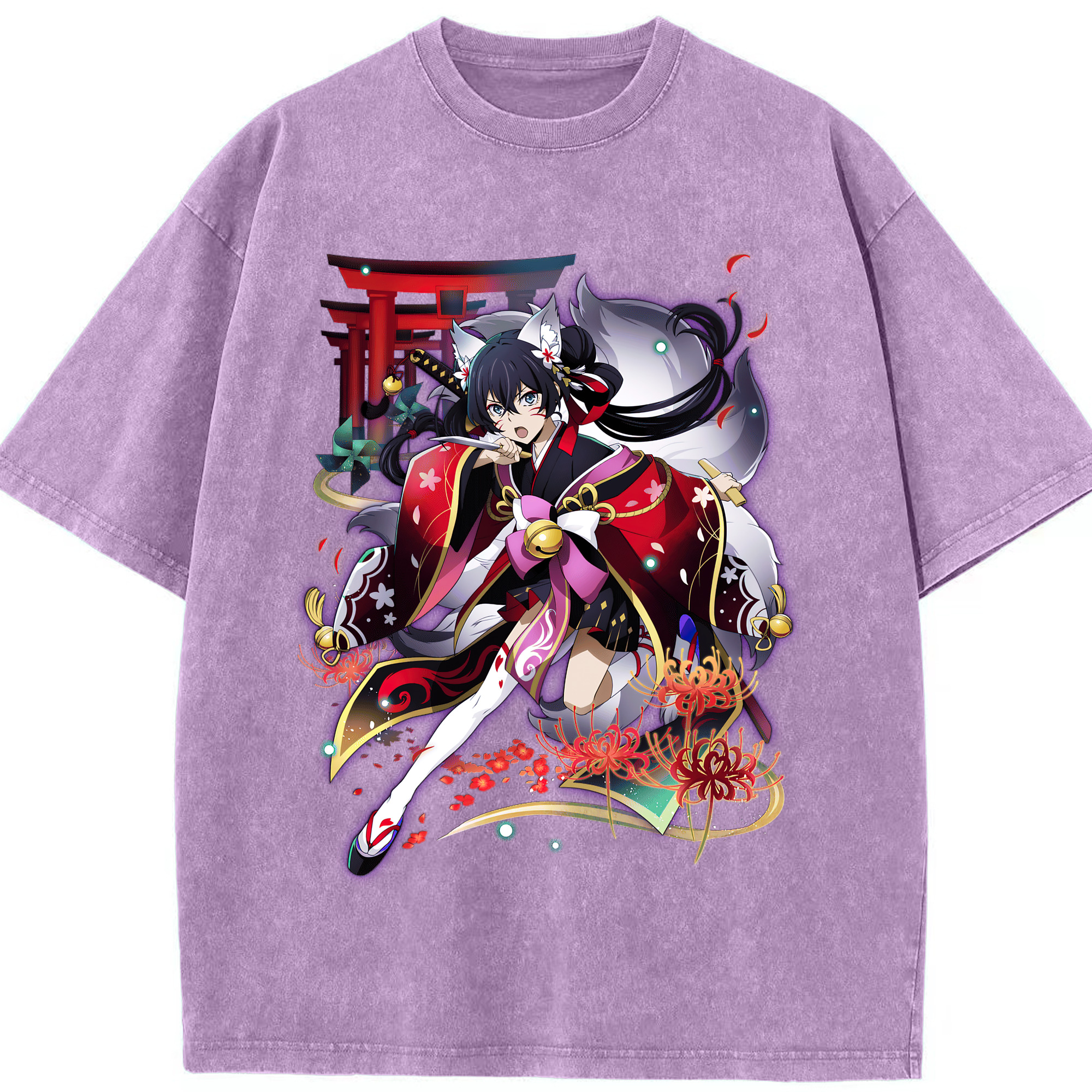 （画像用） 文豪ストレイドッグス Bungo Stray Dogs 綿100% ヴィンテージ風 半袖Tシャツ（フロントプリント）
