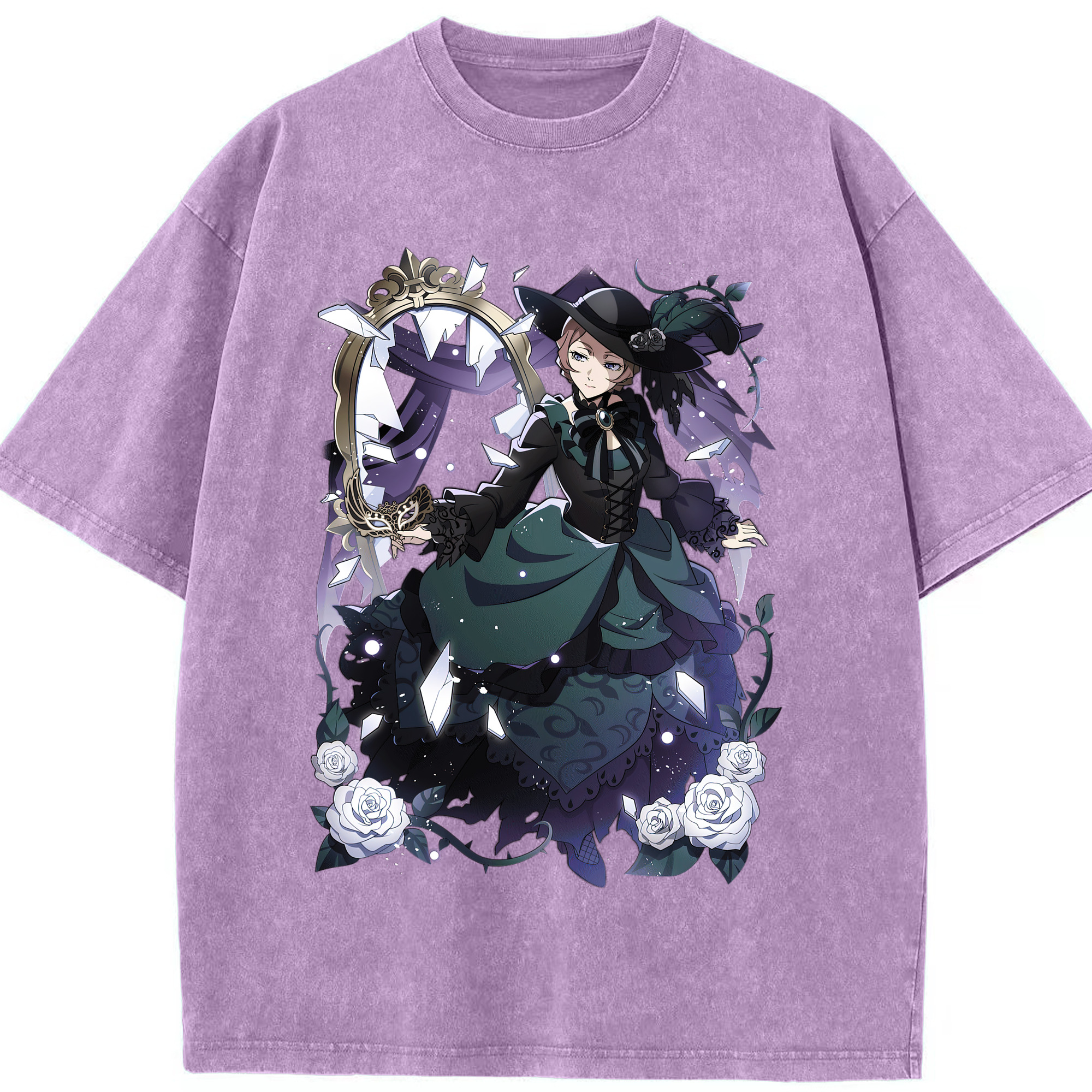 （画像用） 文豪ストレイドッグス Bungo Stray Dogs 綿100% ヴィンテージ風 半袖Tシャツ（フロントプリント）
