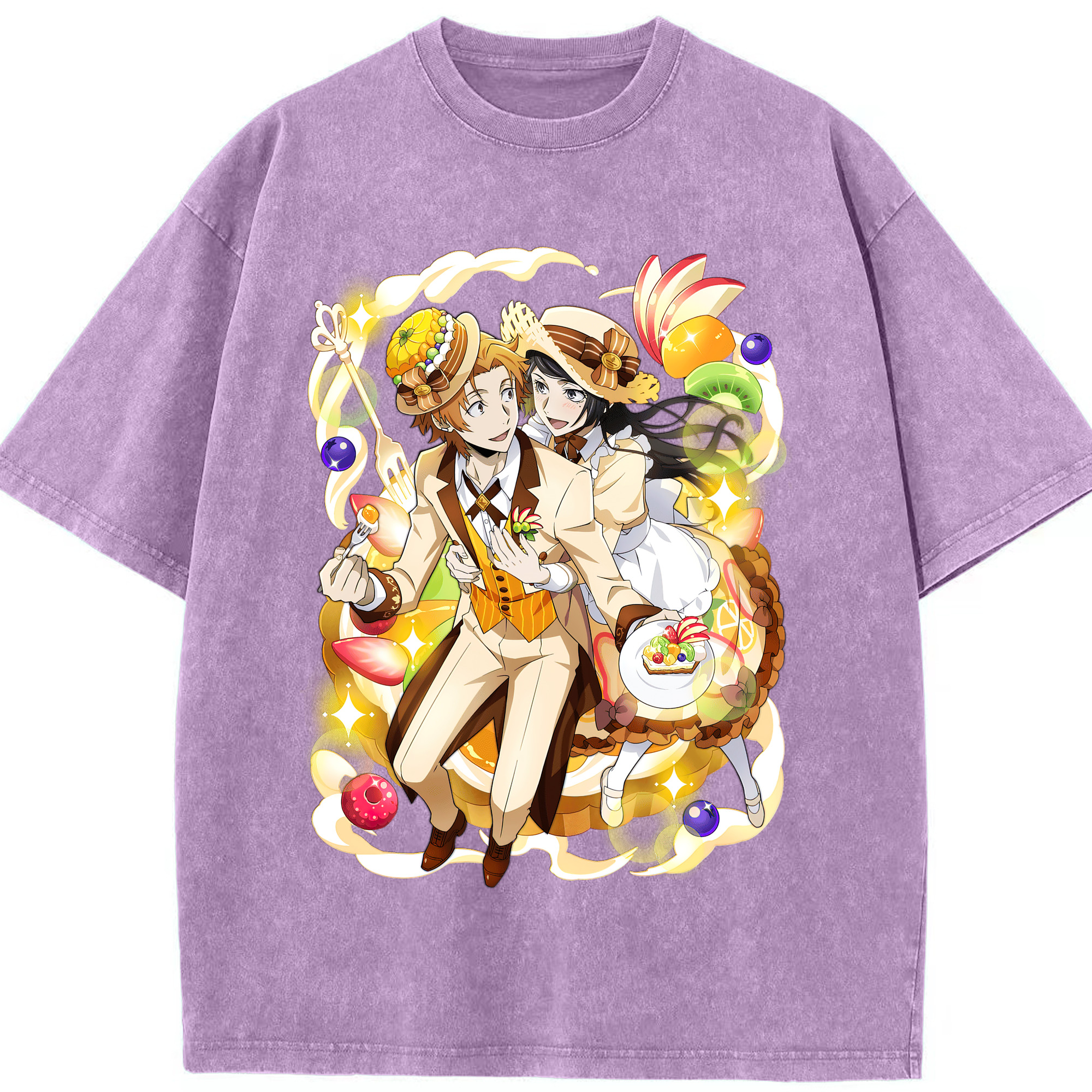 （画像用） 文豪ストレイドッグス Bungo Stray Dogs 綿100% ヴィンテージ風 半袖Tシャツ（フロントプリント）
