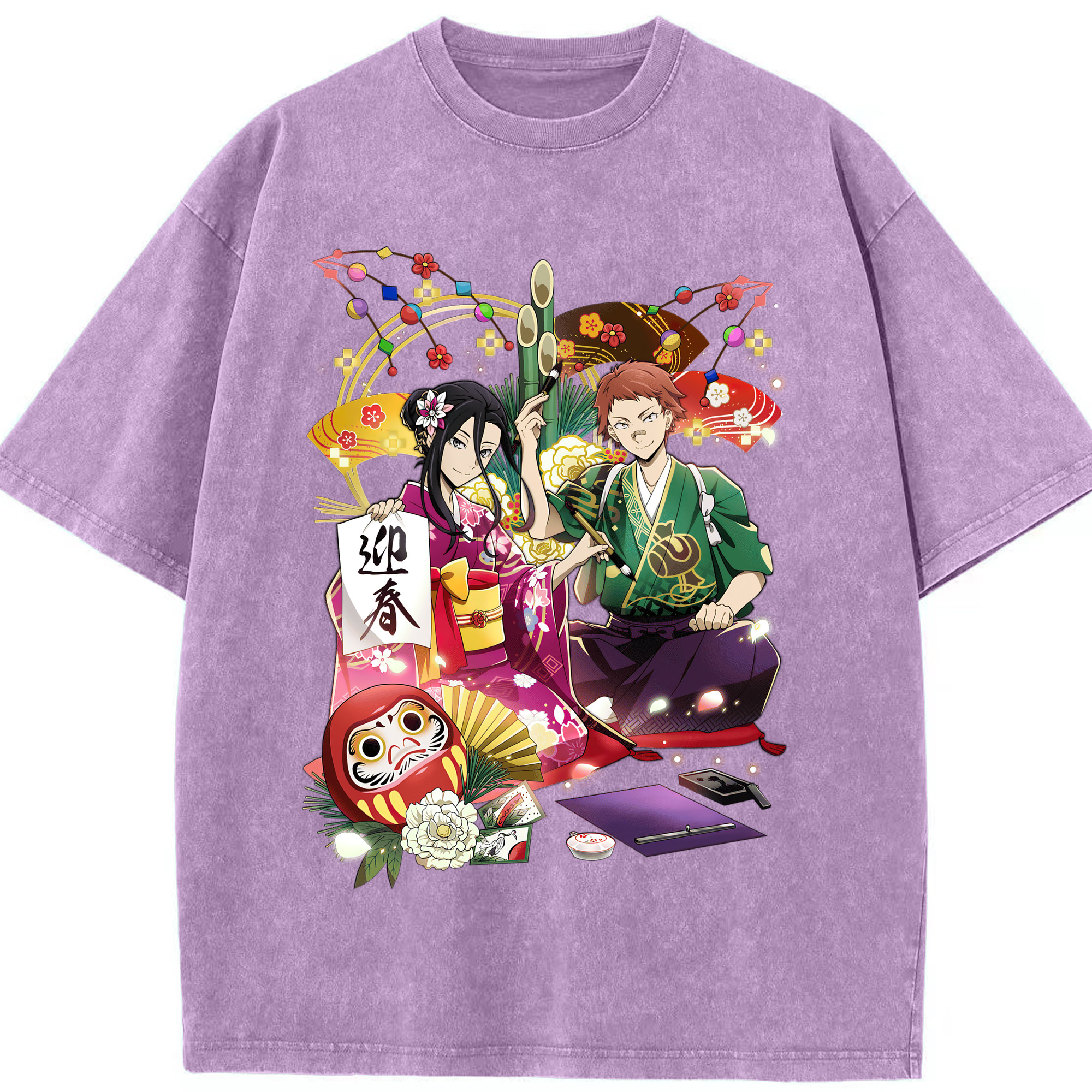 （画像用） 文豪ストレイドッグス Bungo Stray Dogs 綿100% ヴィンテージ風 半袖Tシャツ（フロントプリント）
