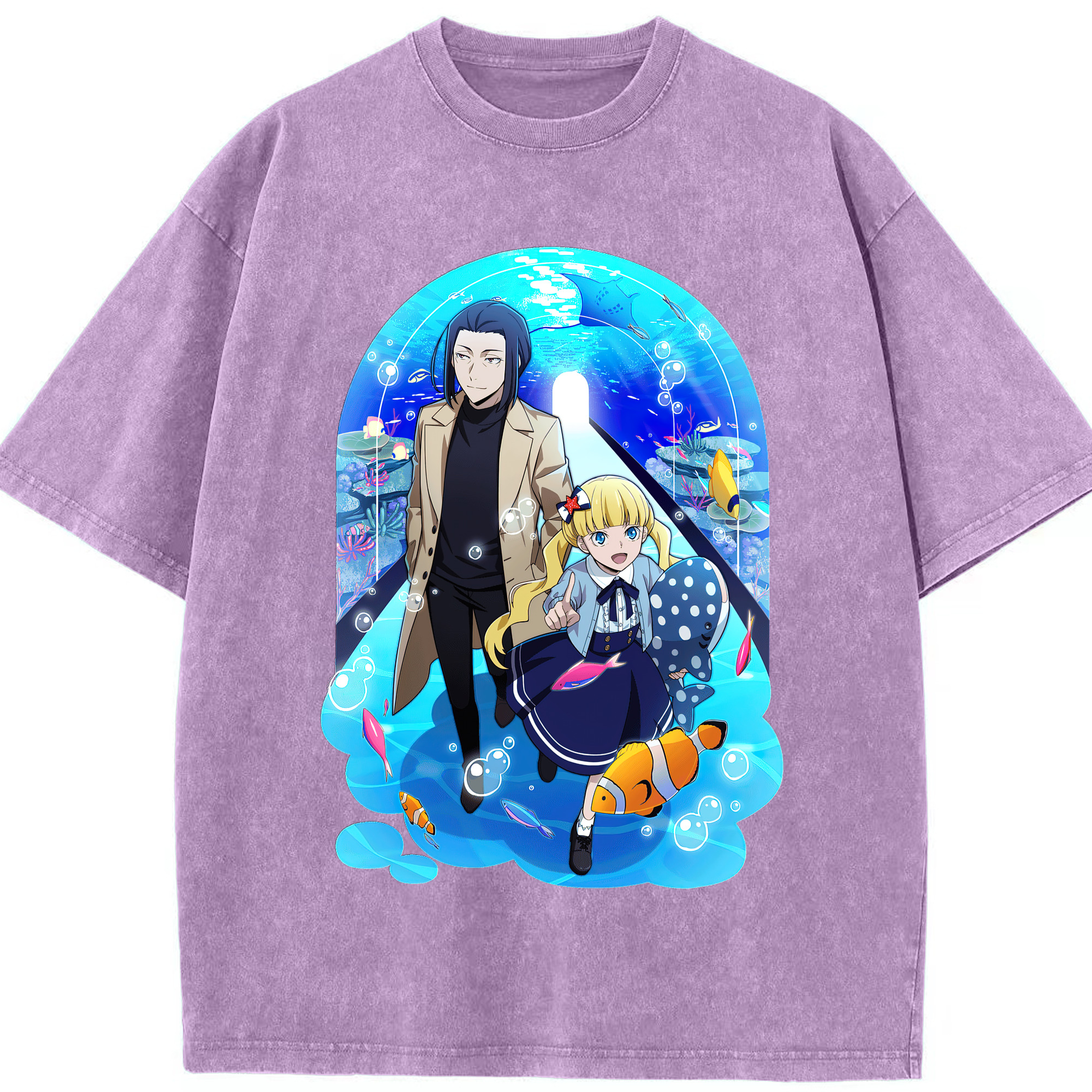 （画像用） 文豪ストレイドッグス Bungo Stray Dogs 綿100% ヴィンテージ風 半袖Tシャツ（フロントプリント）
