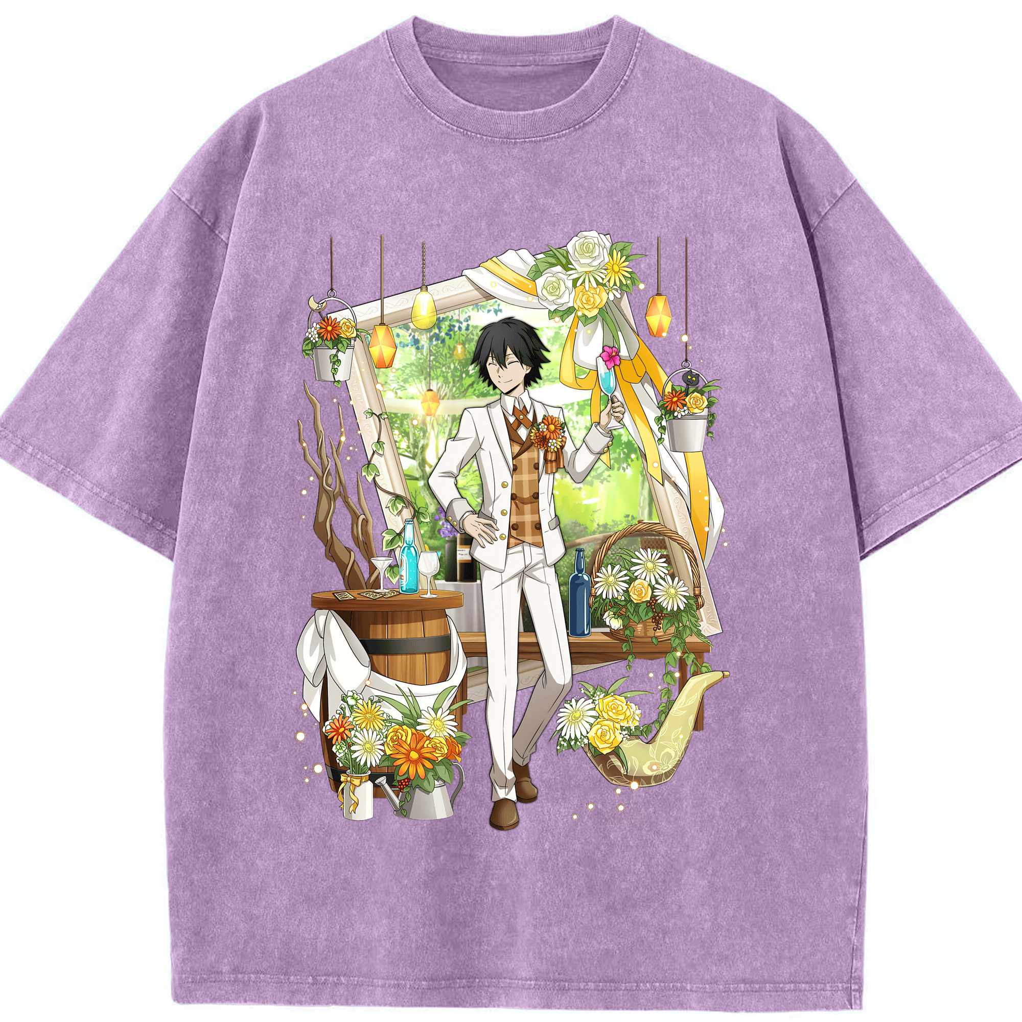 （画像用） 文豪ストレイドッグス Bungo Stray Dogs 綿100% ヴィンテージ風 半袖Tシャツ（フロントプリント）