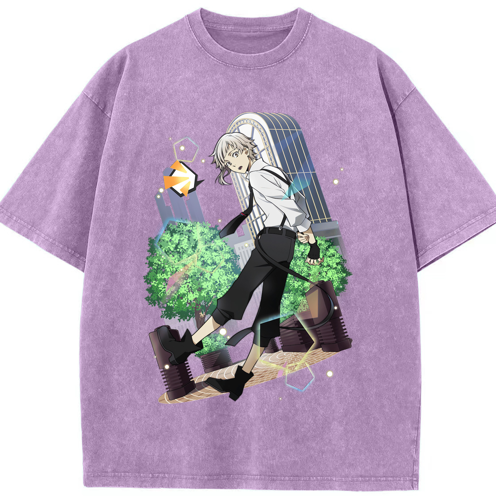 （画像用） 文豪ストレイドッグス Bungo Stray Dogs 綿100% ヴィンテージ風 半袖Tシャツ（フロントプリント）