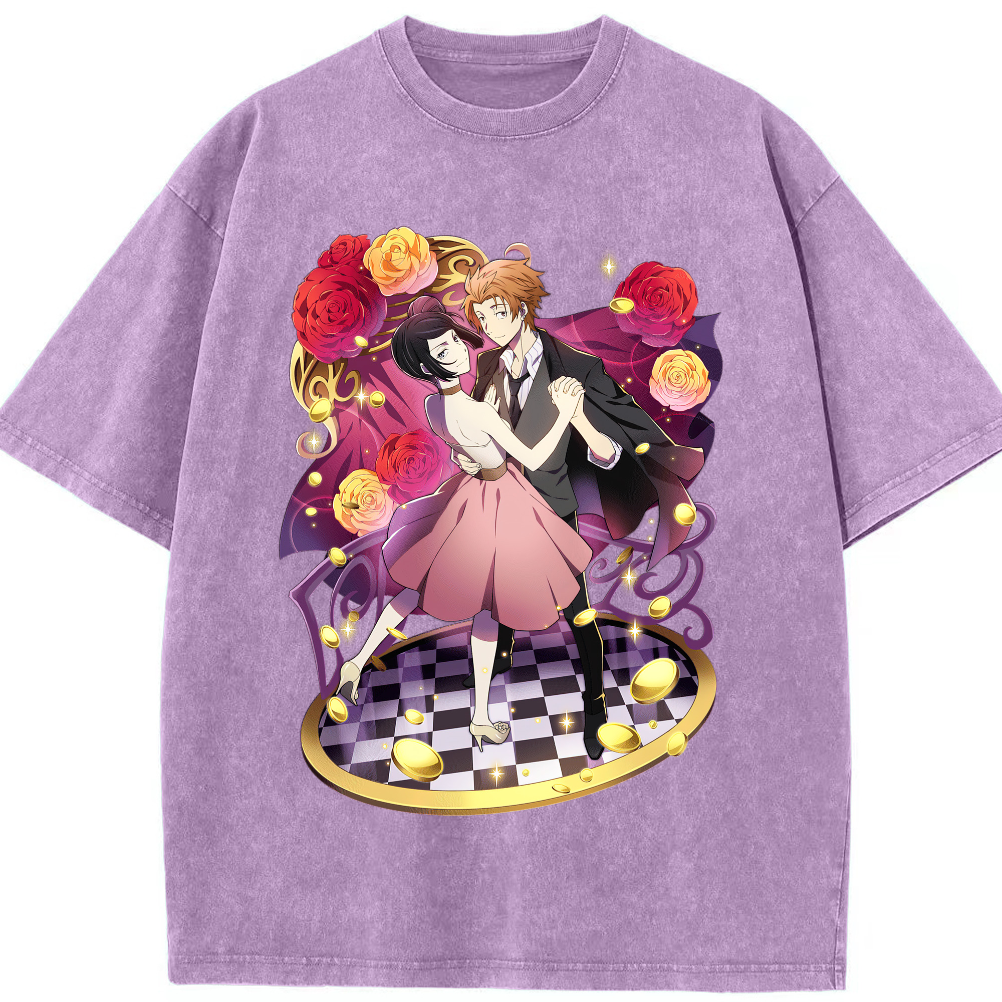 （画像用） 文豪ストレイドッグス Bungo Stray Dogs 綿100% ヴィンテージ風 半袖Tシャツ（フロントプリント）