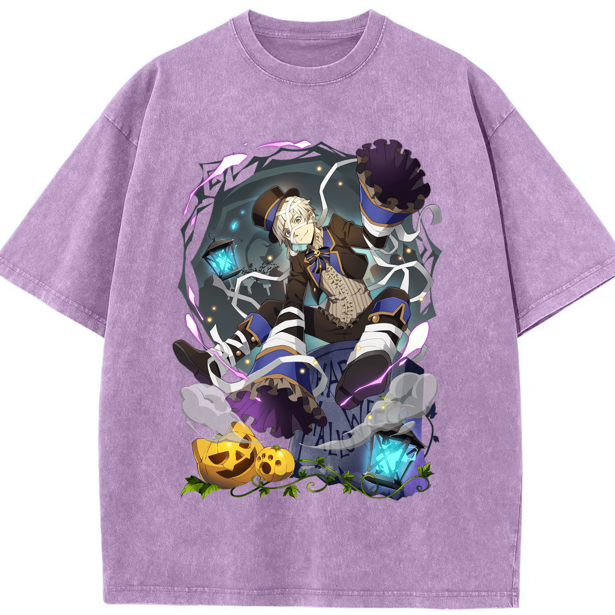 （画像用） 文豪ストレイドッグス Bungo Stray Dogs 綿100% ヴィンテージ風 半袖Tシャツ（フロントプリント）