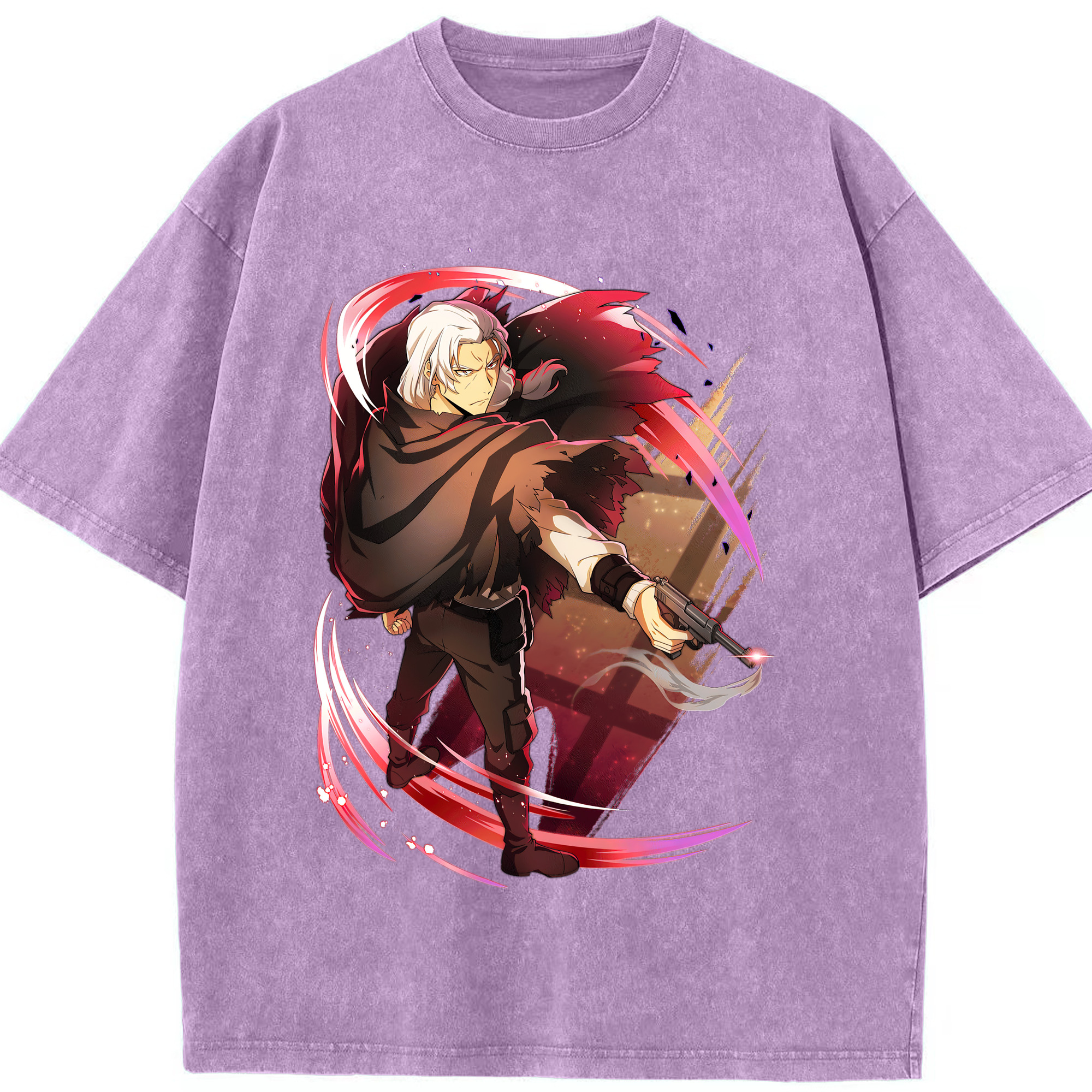 （画像用） 文豪ストレイドッグス Bungo Stray Dogs 綿100% ヴィンテージ風 半袖Tシャツ（フロントプリント）