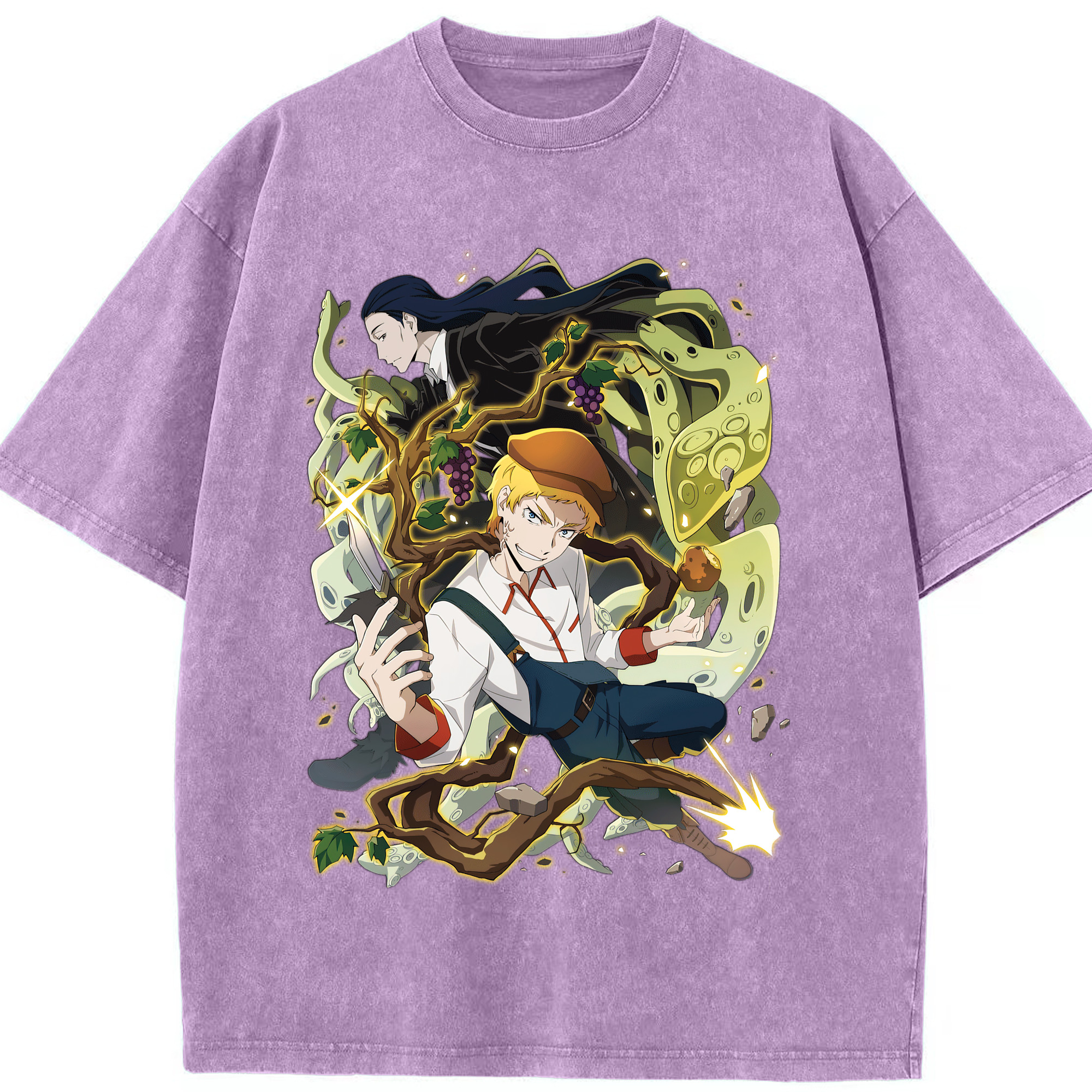 （画像用） 文豪ストレイドッグス Bungo Stray Dogs 綿100% ヴィンテージ風 半袖Tシャツ（フロントプリント）