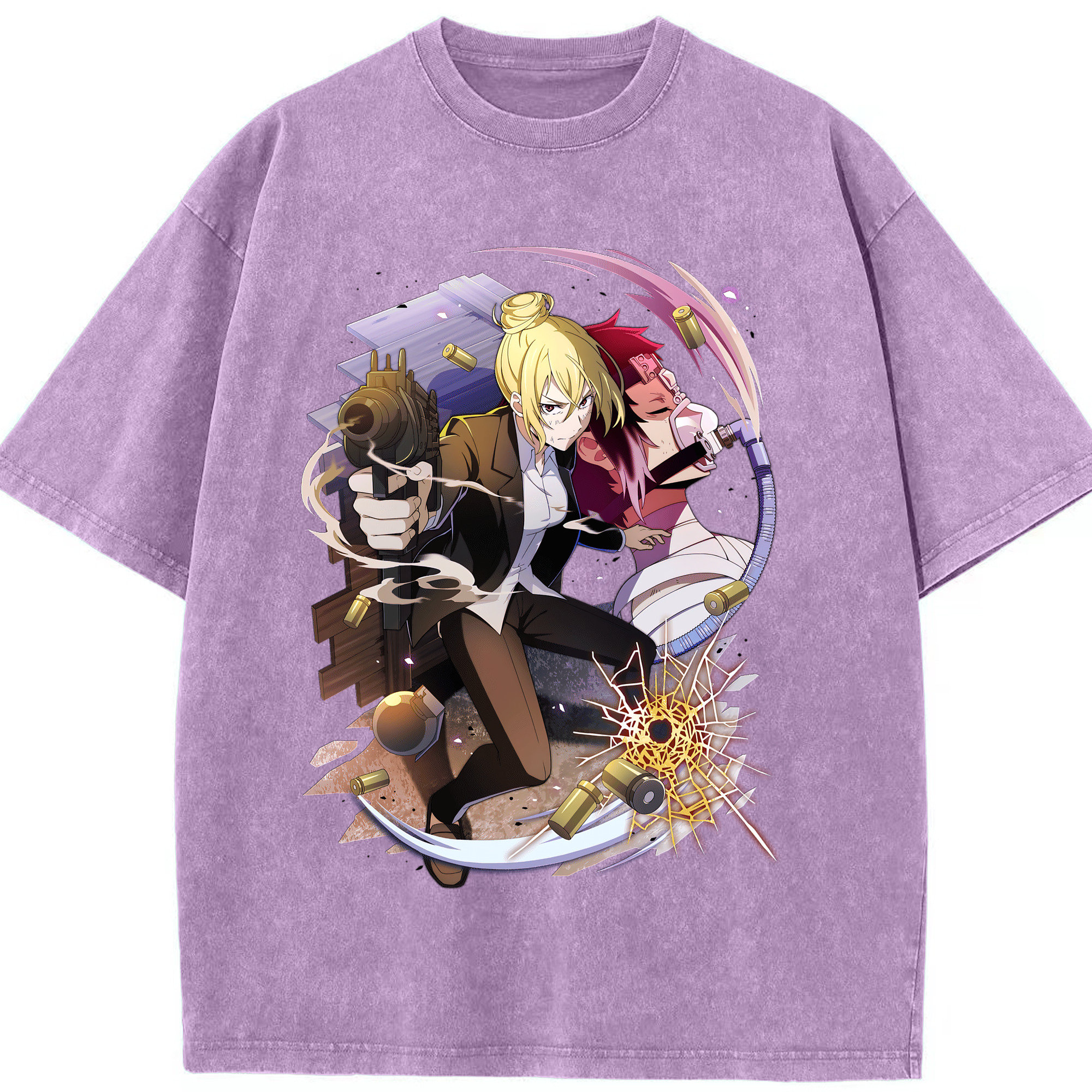 （画像用） 文豪ストレイドッグス Bungo Stray Dogs 綿100% ヴィンテージ風 半袖Tシャツ（フロントプリント）