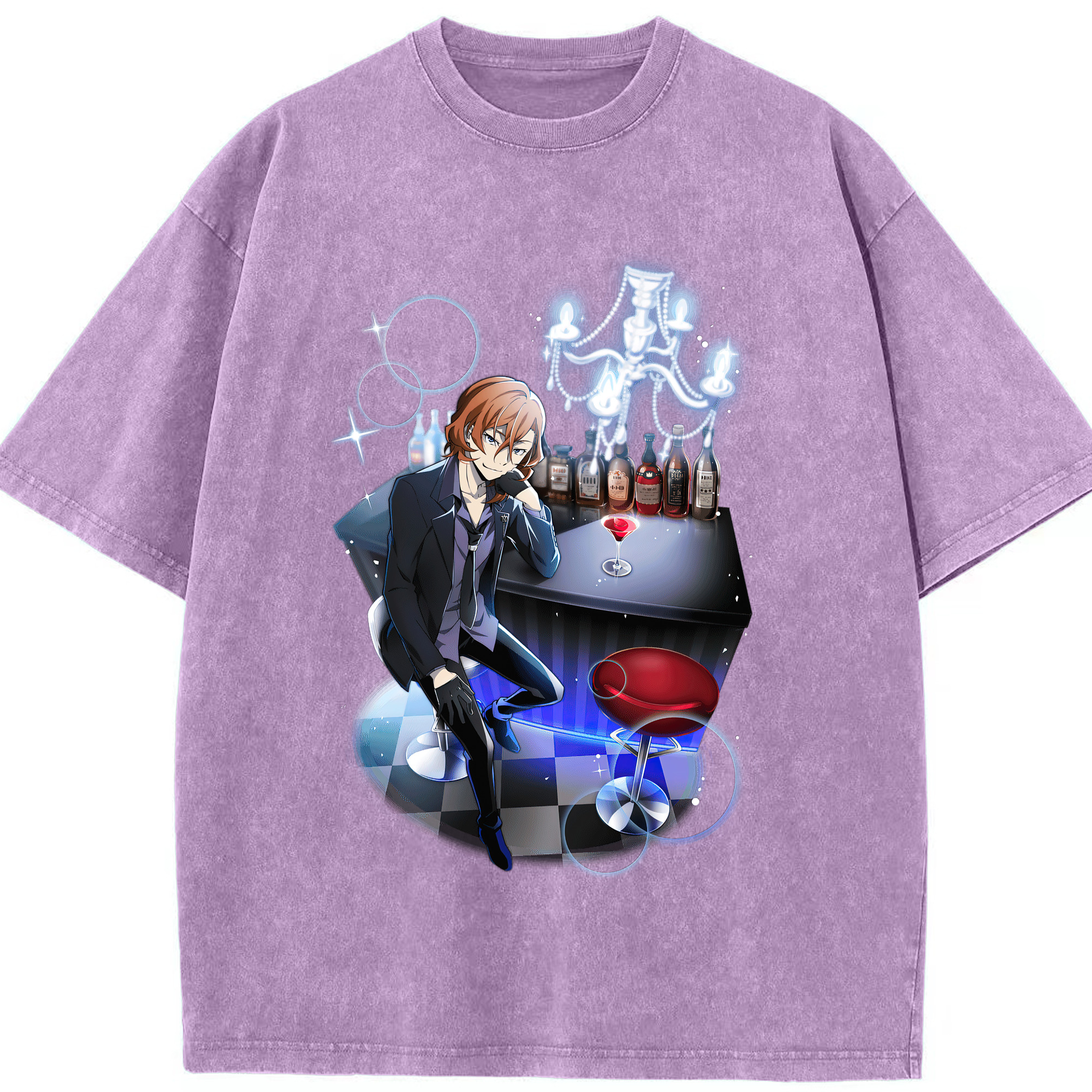 （画像用） 文豪ストレイドッグス Bungo Stray Dogs 綿100% ヴィンテージ風 半袖Tシャツ（フロントプリント）