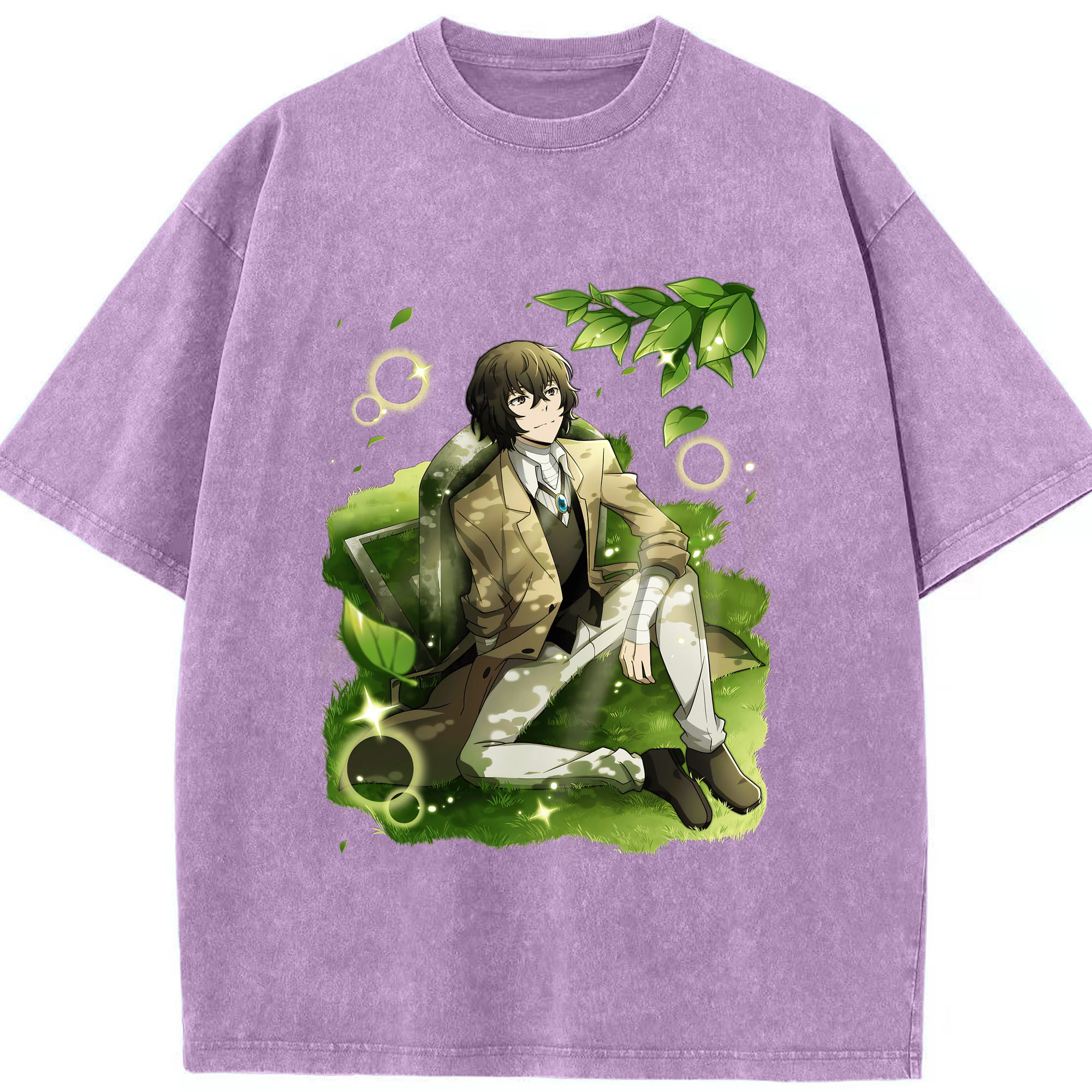 （画像用） 文豪ストレイドッグス Bungo Stray Dogs 綿100% ヴィンテージ風 半袖Tシャツ（フロントプリント）