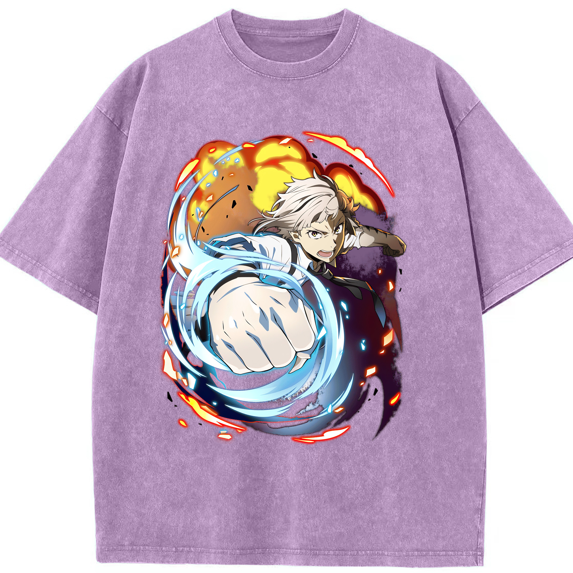 （画像用） 文豪ストレイドッグス Bungo Stray Dogs 綿100% ヴィンテージ風 半袖Tシャツ（フロントプリント）