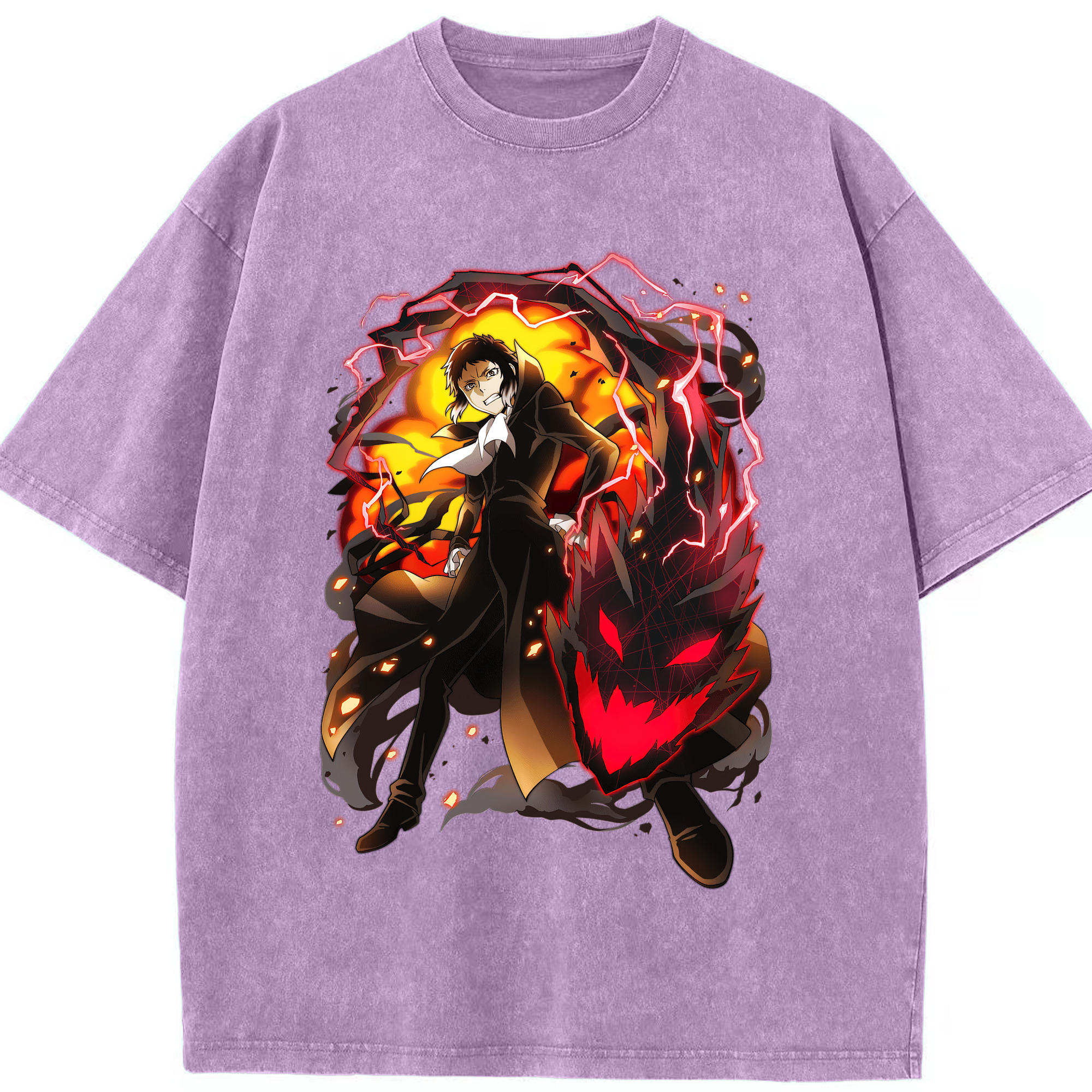 （画像用） 文豪ストレイドッグス Bungo Stray Dogs 綿100% ヴィンテージ風 半袖Tシャツ（フロントプリント）