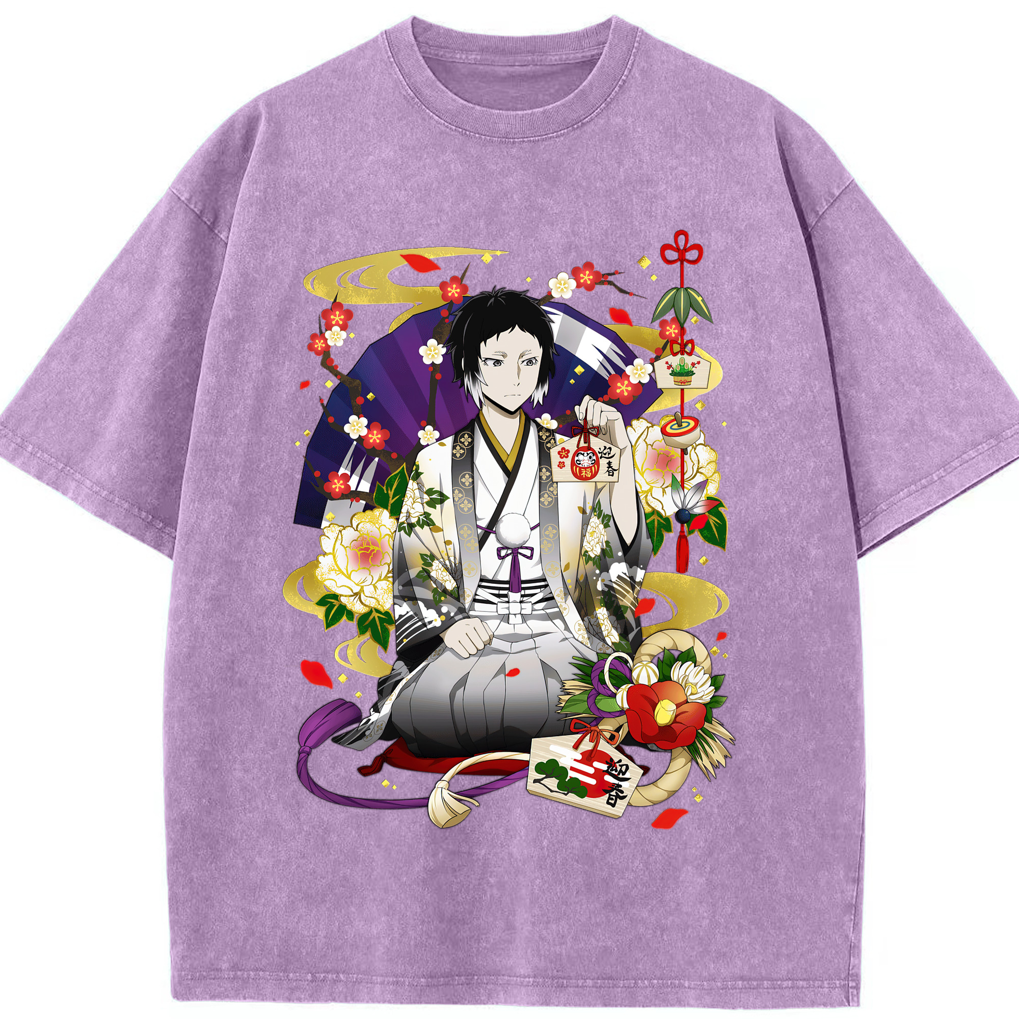 （画像用） 文豪ストレイドッグス Bungo Stray Dogs 綿100% ヴィンテージ風 半袖Tシャツ（フロントプリント）