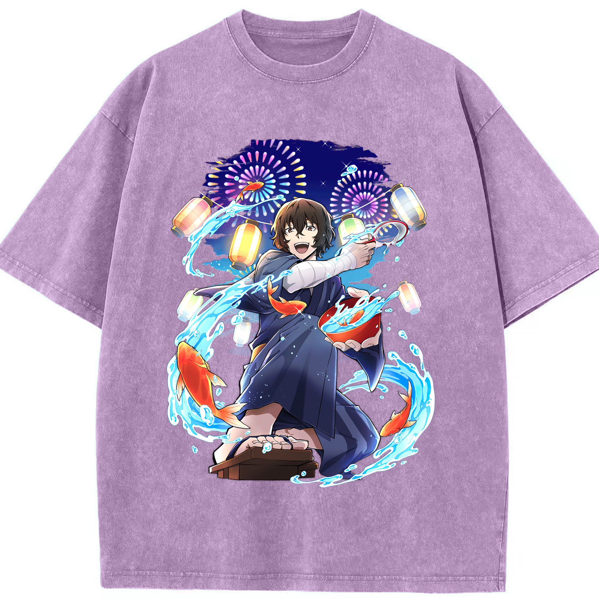 （画像用） 文豪ストレイドッグス Bungo Stray Dogs 綿100% ヴィンテージ風 半袖Tシャツ（フロントプリント）