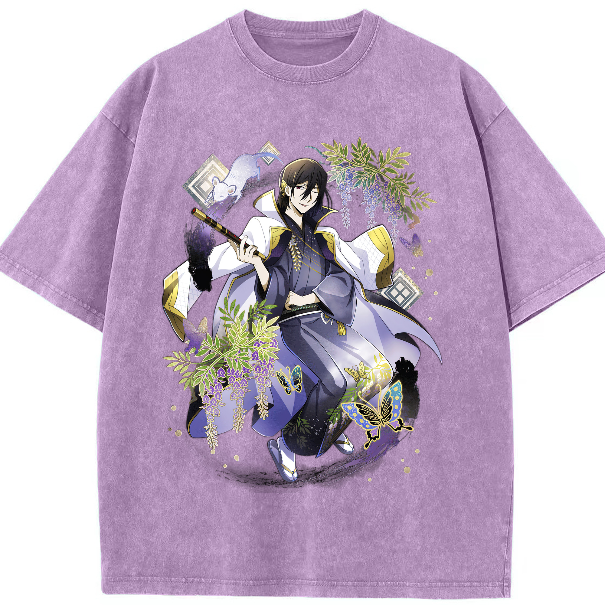 （画像用） 文豪ストレイドッグス Bungo Stray Dogs 綿100% ヴィンテージ風 半袖Tシャツ（フロントプリント）
