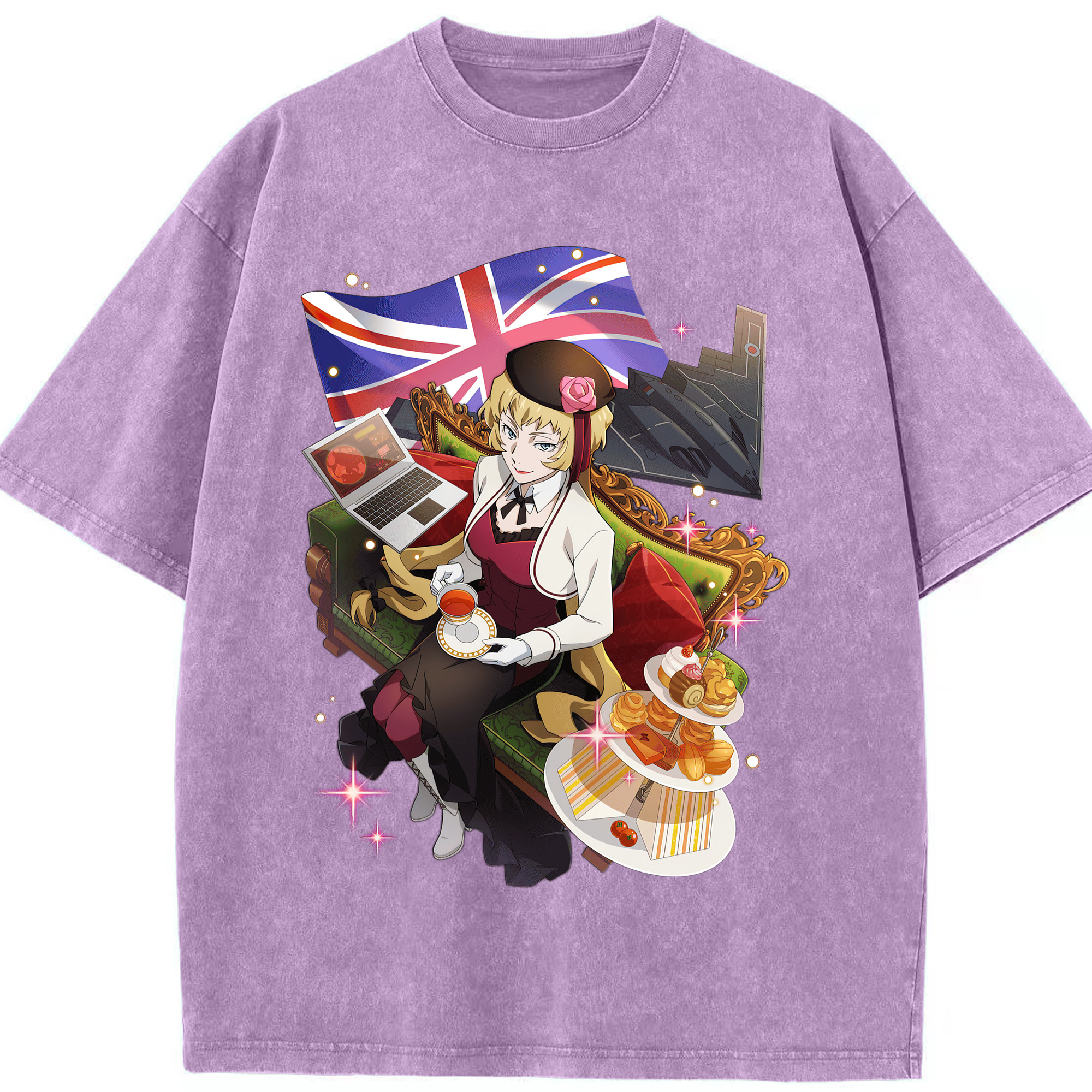 （画像用） 文豪ストレイドッグス Bungo Stray Dogs 綿100% ヴィンテージ風 半袖Tシャツ（フロントプリント）