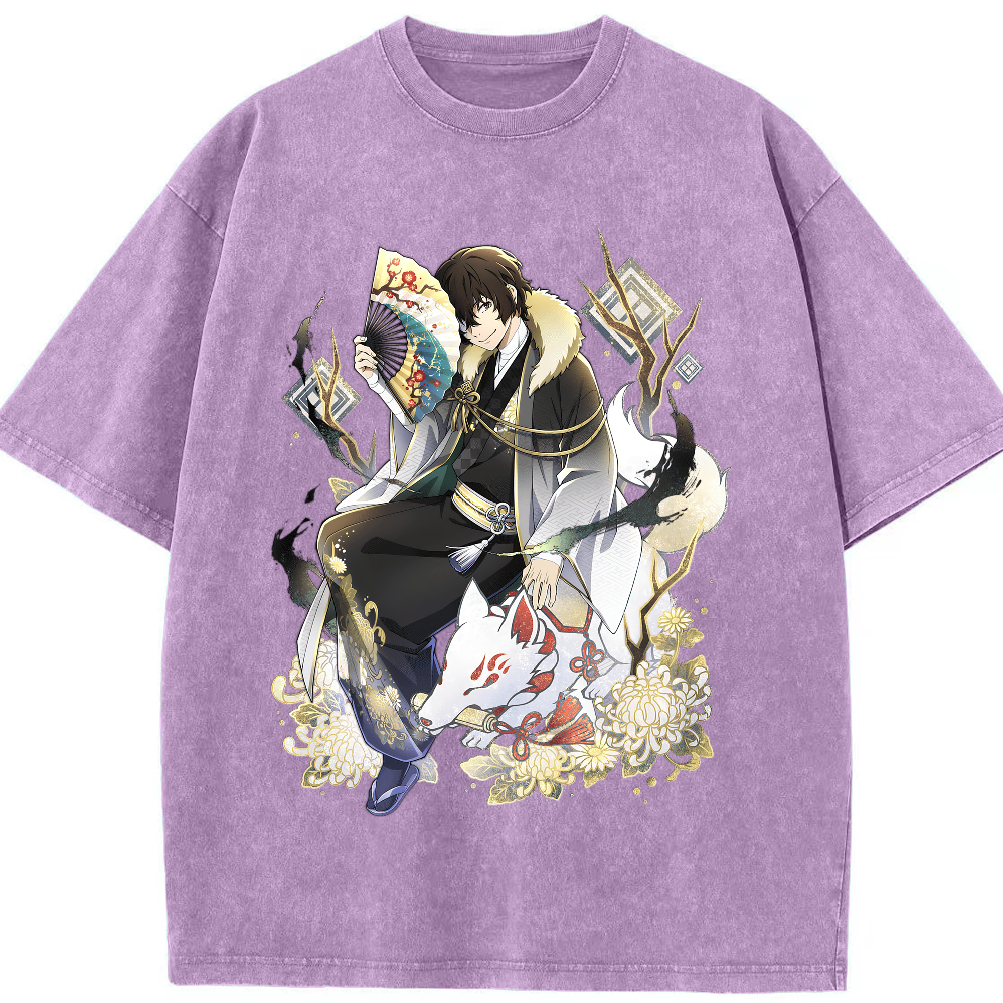 （画像用） 文豪ストレイドッグス Bungo Stray Dogs 綿100% ヴィンテージ風 半袖Tシャツ（フロントプリント）