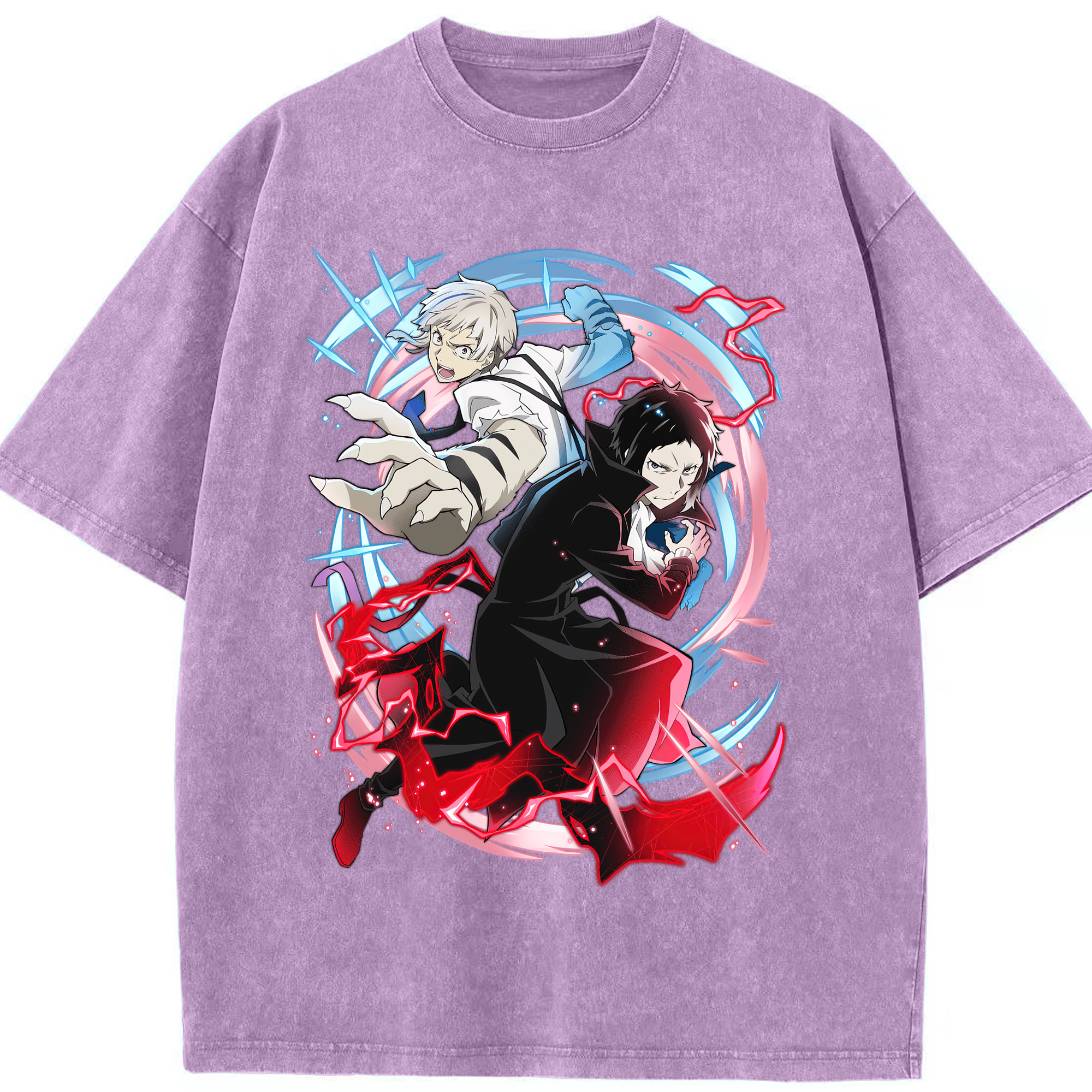 （画像用） 文豪ストレイドッグス Bungo Stray Dogs 綿100% ヴィンテージ風 半袖Tシャツ（フロントプリント）