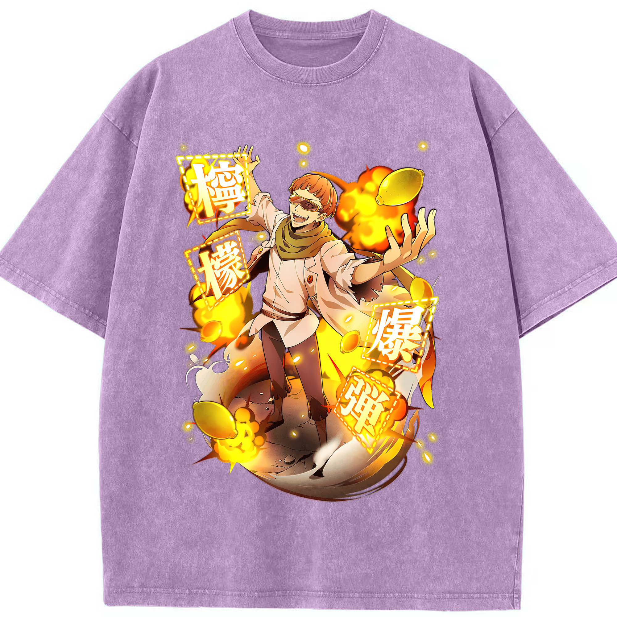 （画像用） 文豪ストレイドッグス Bungo Stray Dogs 綿100% ヴィンテージ風 半袖Tシャツ（フロントプリント）