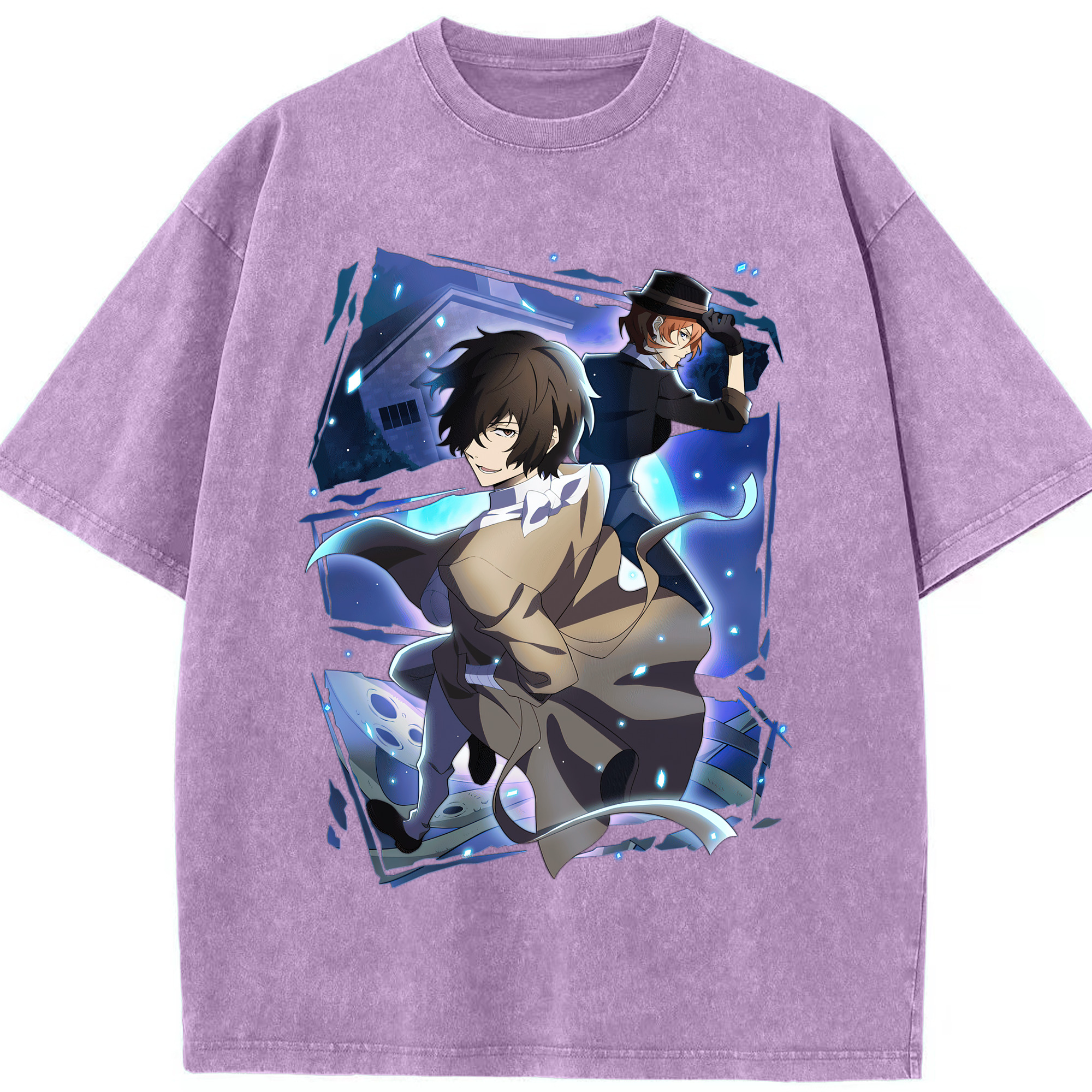 （画像用） 文豪ストレイドッグス Bungo Stray Dogs 綿100% ヴィンテージ風 半袖Tシャツ（フロントプリント）