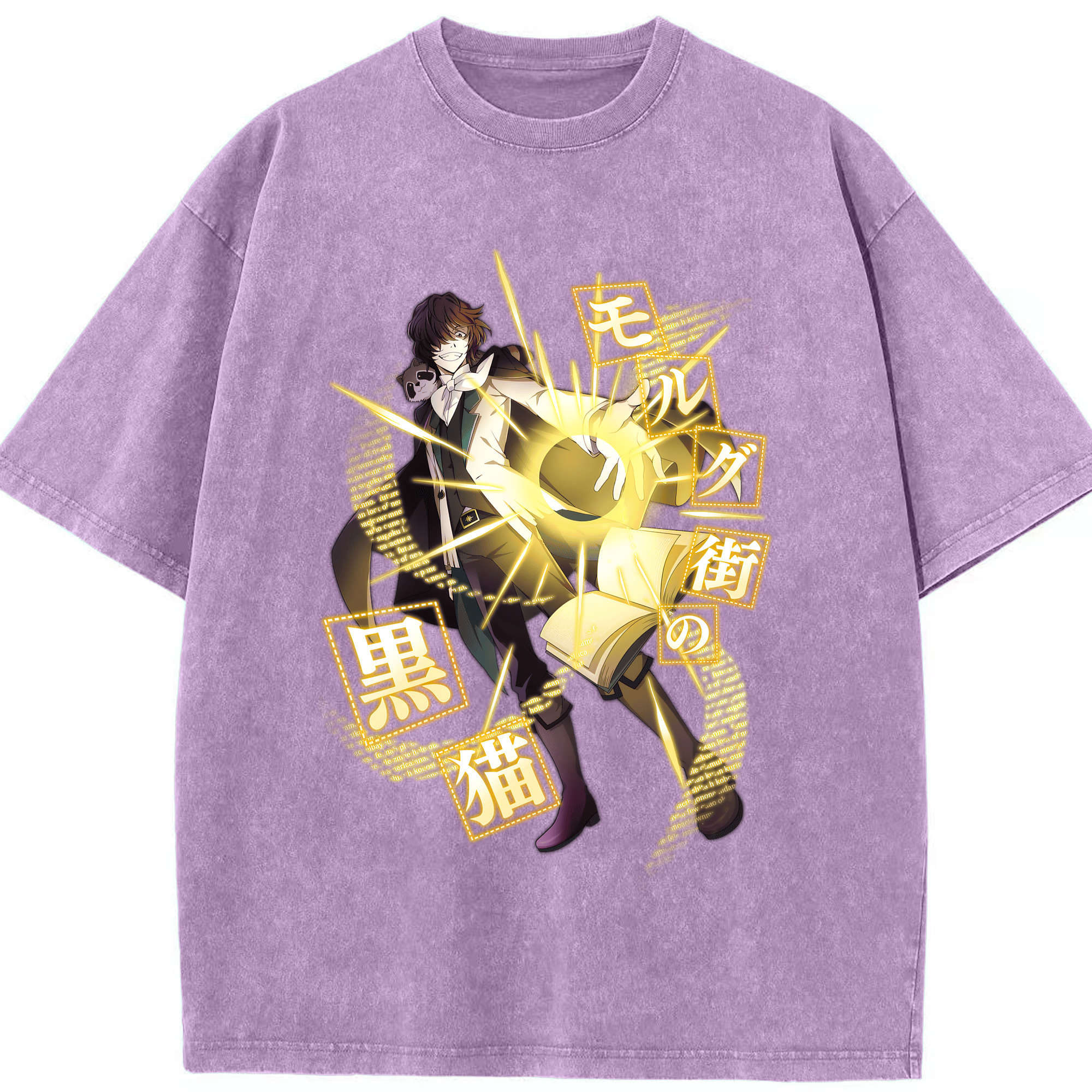 （画像用） 文豪ストレイドッグス Bungo Stray Dogs 綿100% ヴィンテージ風 半袖Tシャツ（フロントプリント）