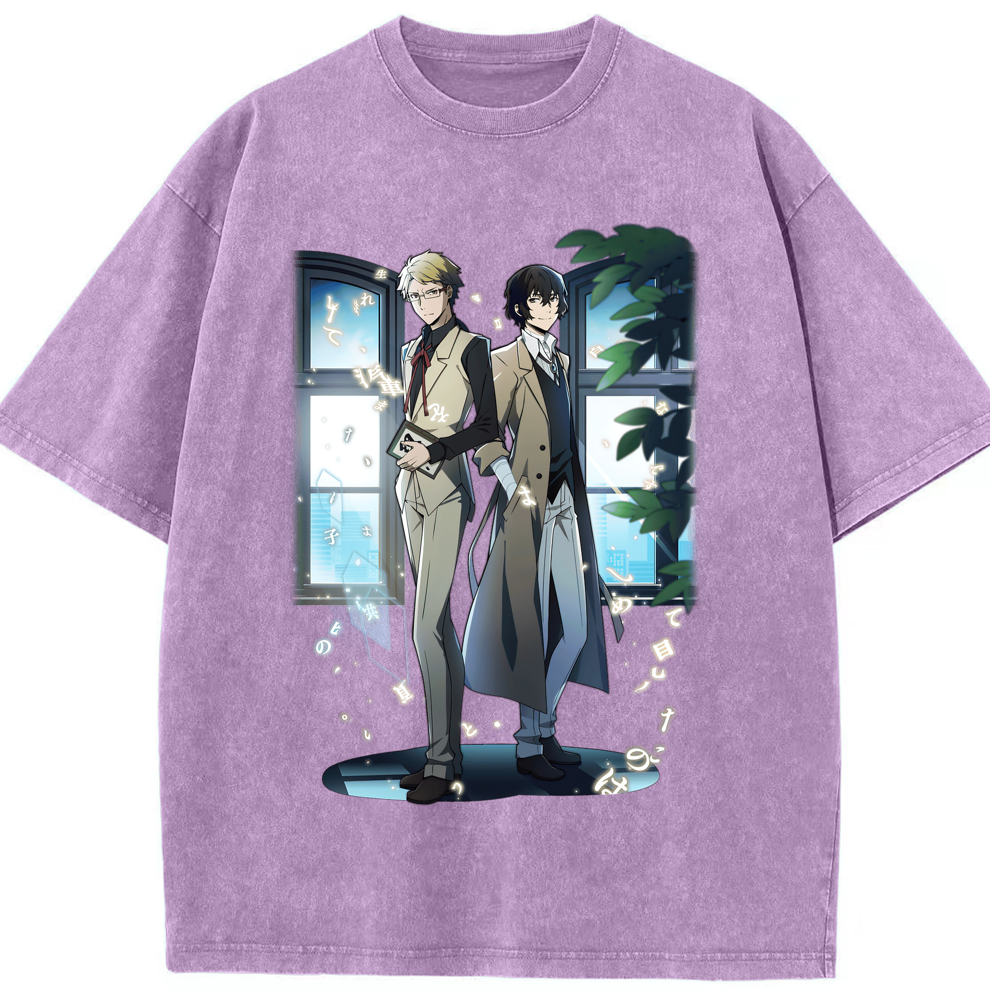 （画像用） 文豪ストレイドッグス Bungo Stray Dogs 綿100% ヴィンテージ風 半袖Tシャツ（フロントプリント）