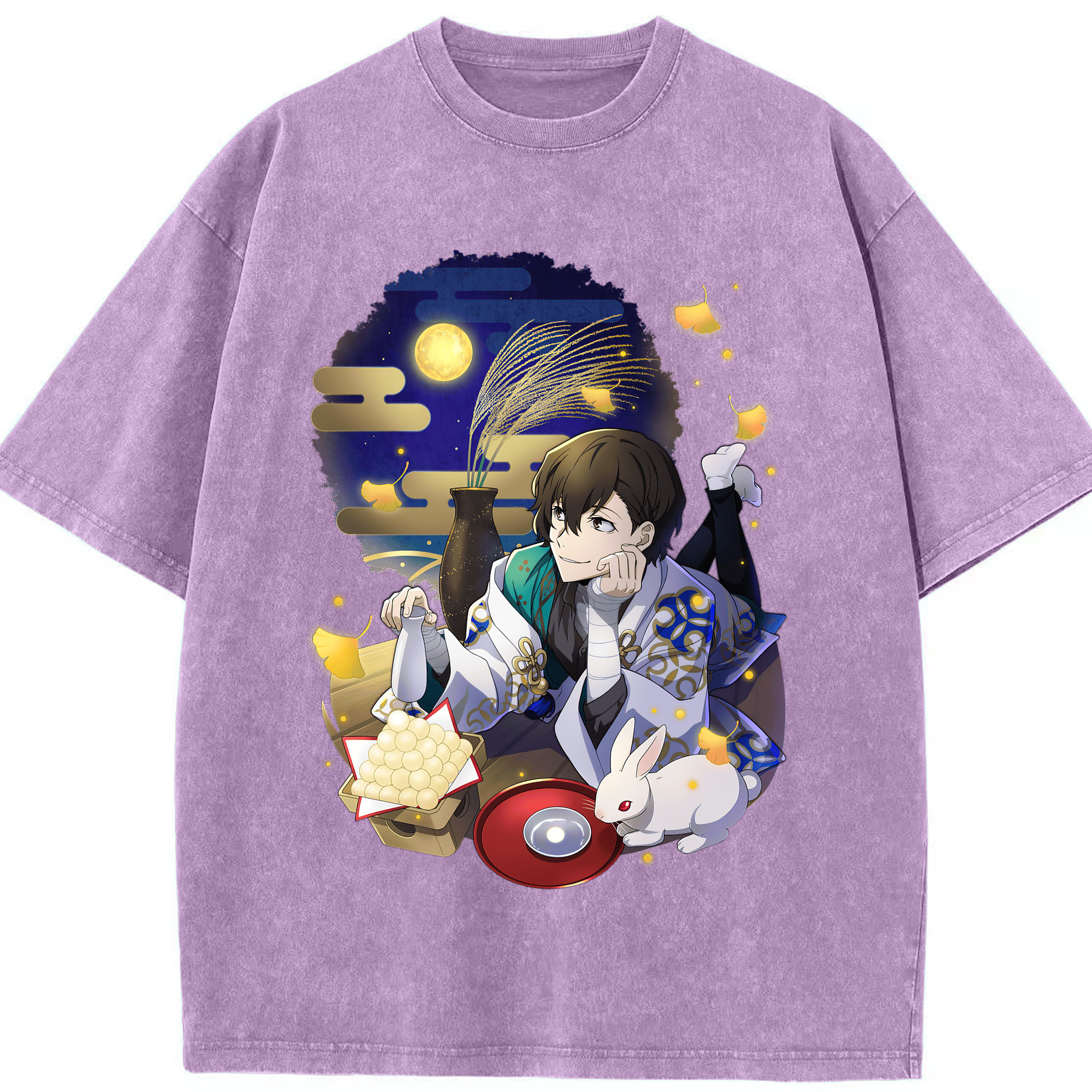 （画像用） 文豪ストレイドッグス Bungo Stray Dogs 綿100% ヴィンテージ風 半袖Tシャツ（フロントプリント）