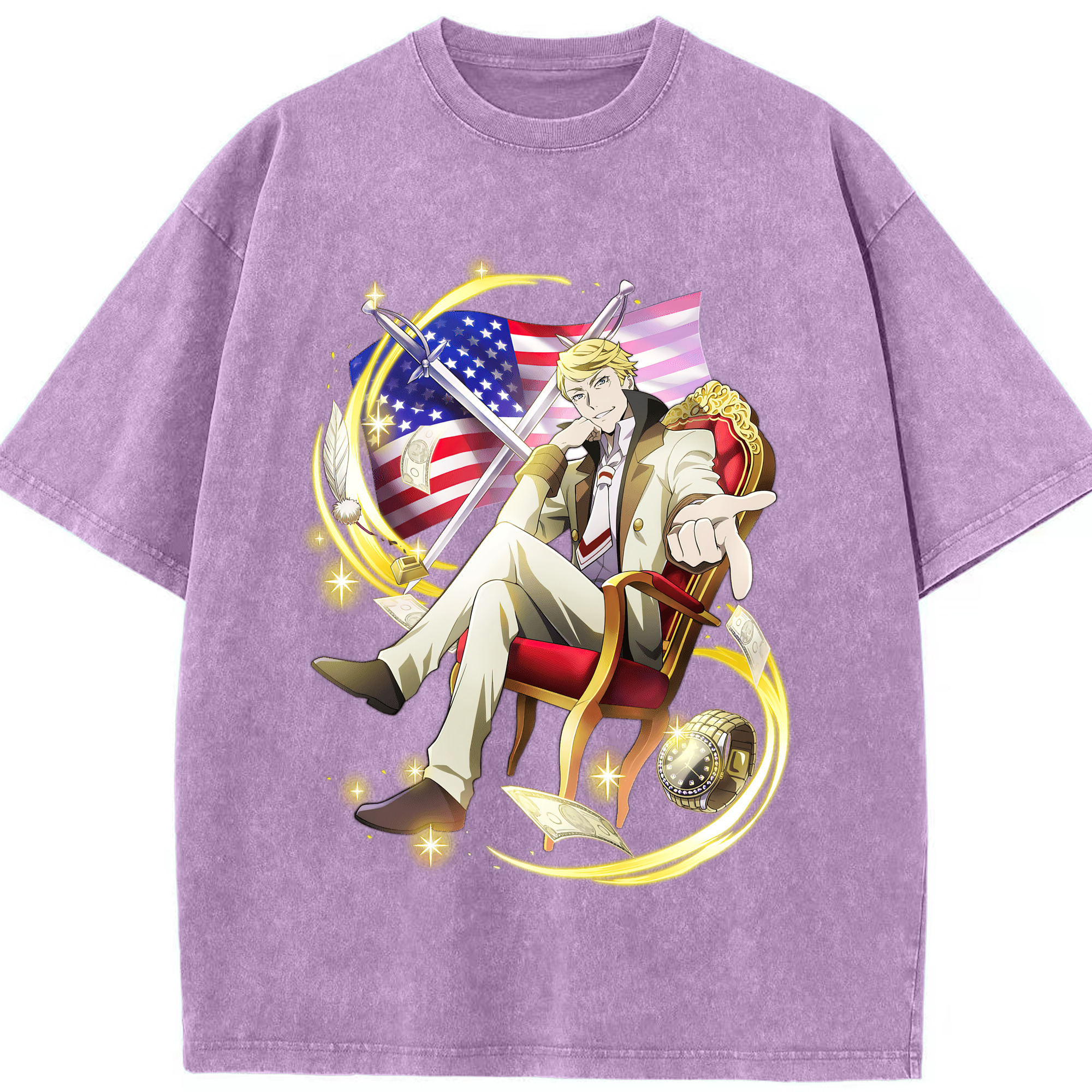 （画像用） 文豪ストレイドッグス Bungo Stray Dogs 綿100% ヴィンテージ風 半袖Tシャツ（フロントプリント）