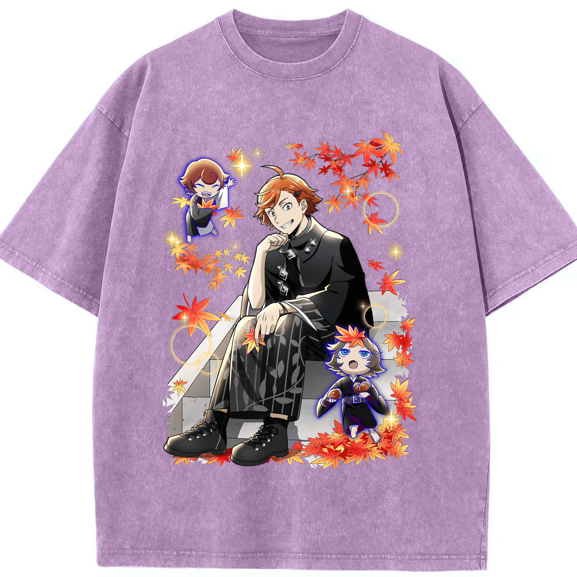 （画像用） 文豪ストレイドッグス Bungo Stray Dogs 綿100% ヴィンテージ風 半袖Tシャツ（フロントプリント）