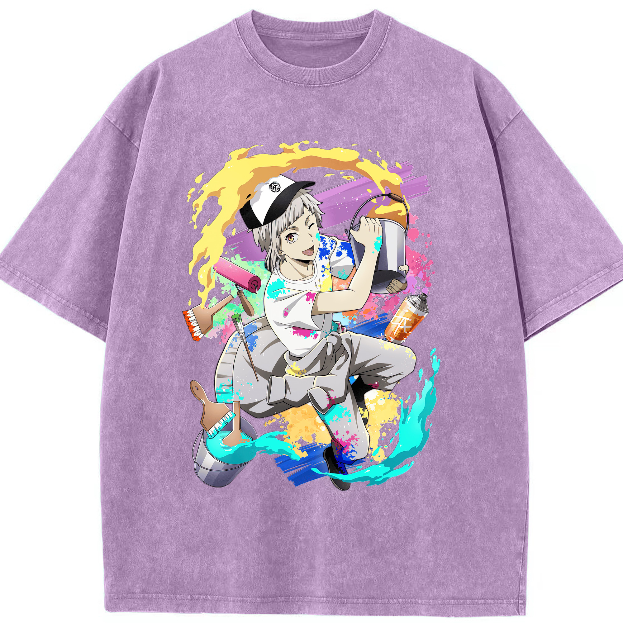 （画像用） 文豪ストレイドッグス Bungo Stray Dogs 綿100% ヴィンテージ風 半袖Tシャツ（フロントプリント）
