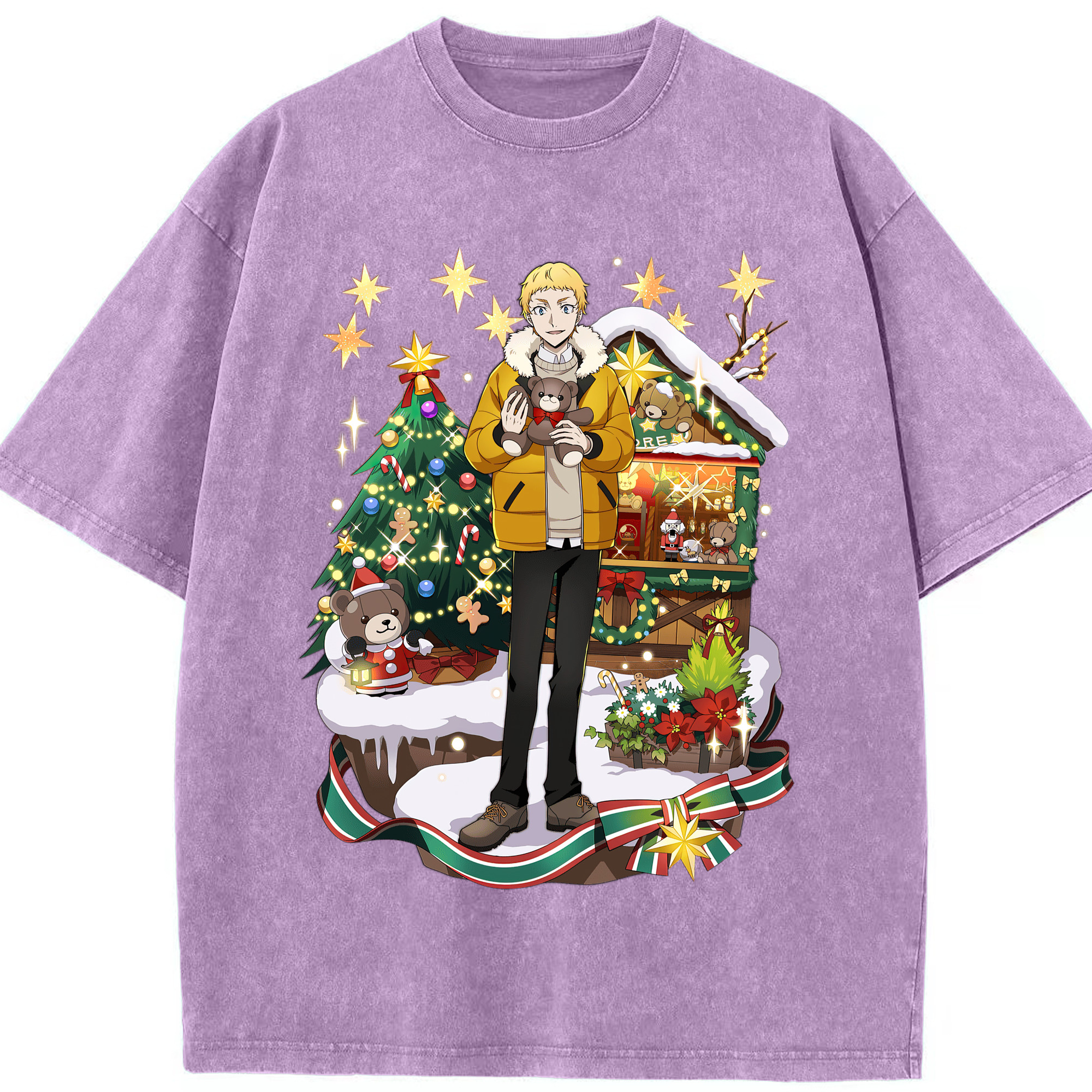 （画像用） 文豪ストレイドッグス Bungo Stray Dogs 綿100% ヴィンテージ風 半袖Tシャツ（フロントプリント）